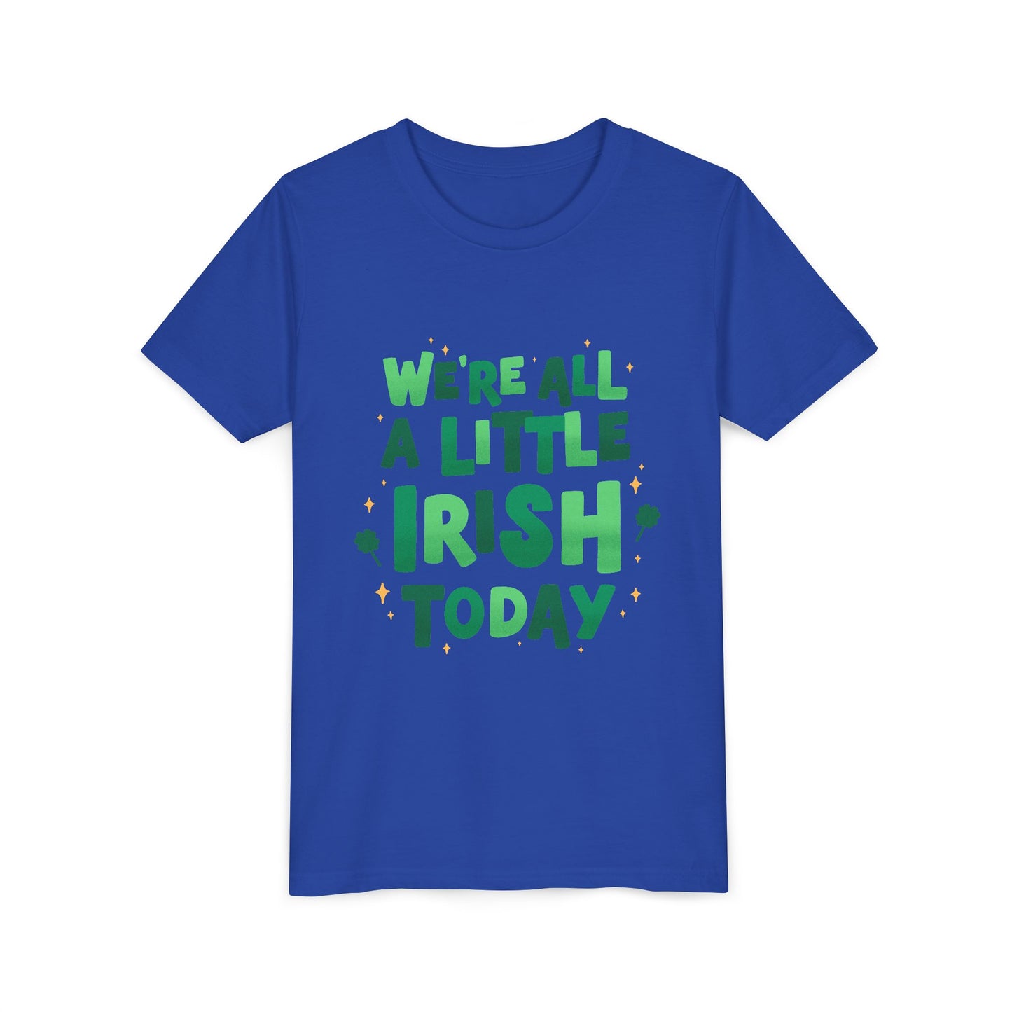 We are All A Little Irish Today Youth Tee | St. Patricks Day Shamrock Shirt