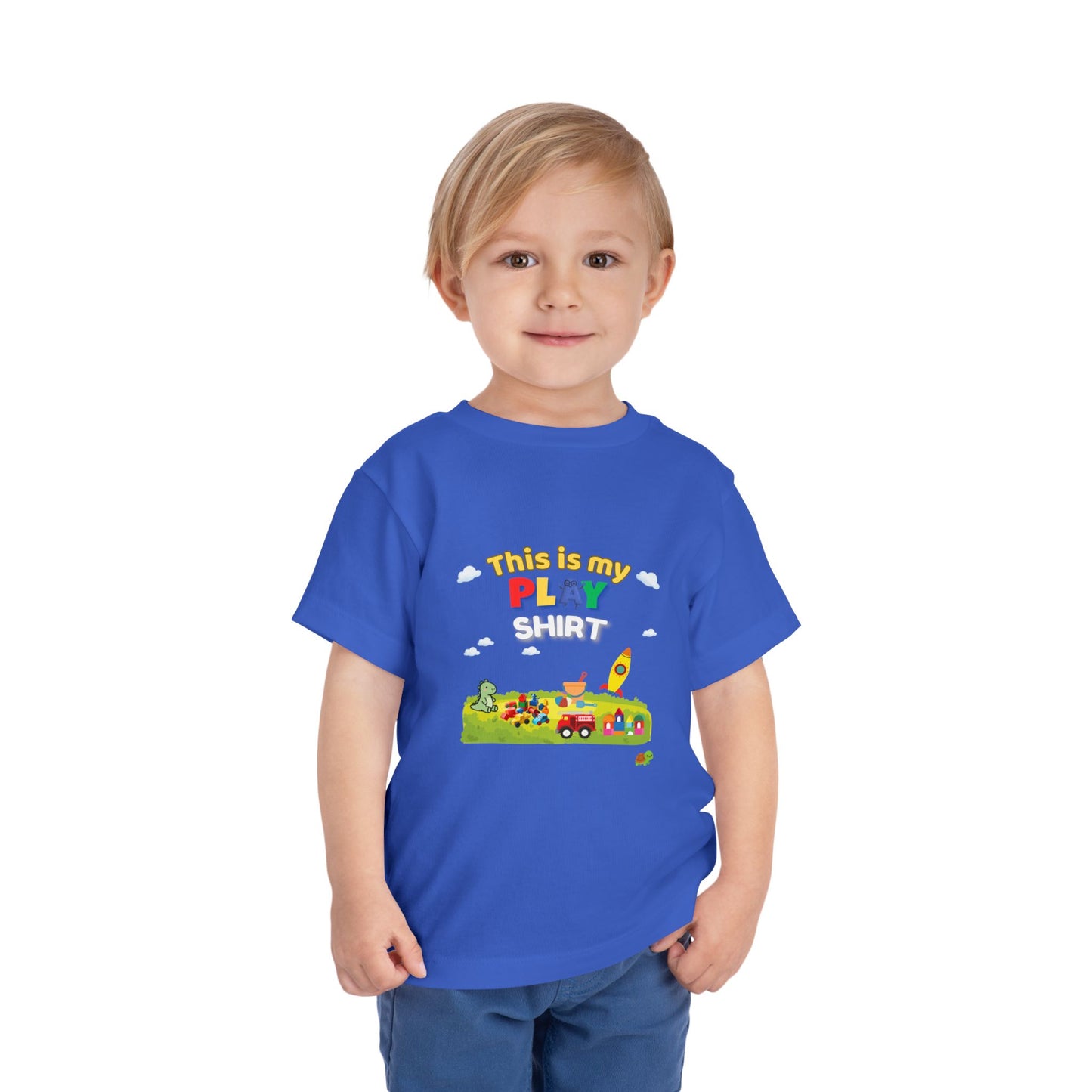 This Is My Play Shirt Toddler Tee | Toy Train, Blocks, Rocket
