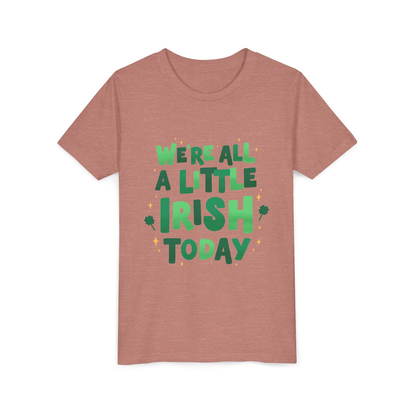 We are All A Little Irish Today Youth Tee | St. Patricks Day Shamrock Shirt