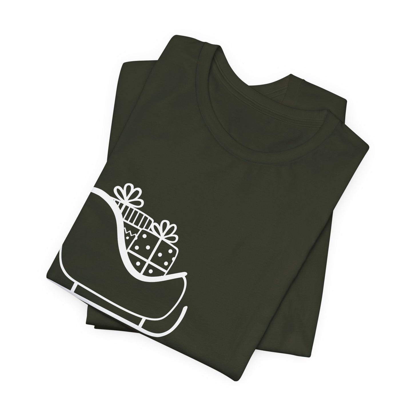 Sleigh All Day Holiday Shirt (WF) – Unisex Jersey Short Sleeve Tee | Holiday Gift | Funny Sleigh T-Shirt | Winter Snowflake Tee | Matching Family Outfit