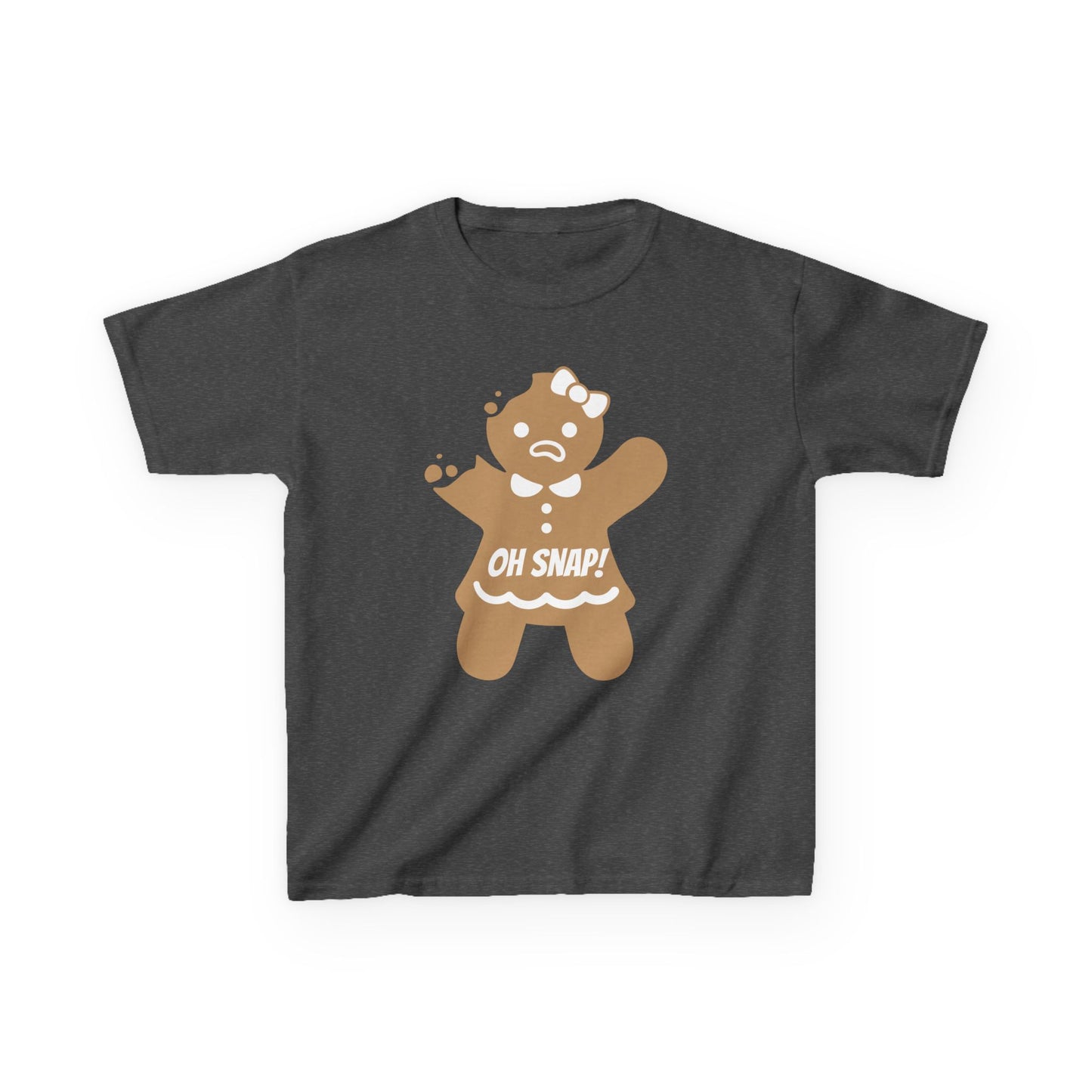 Oh Snap! Broken Gingerbread Girl, Kids Tee - Funny Holiday Shirt for Christmas and Gingerbread lovers