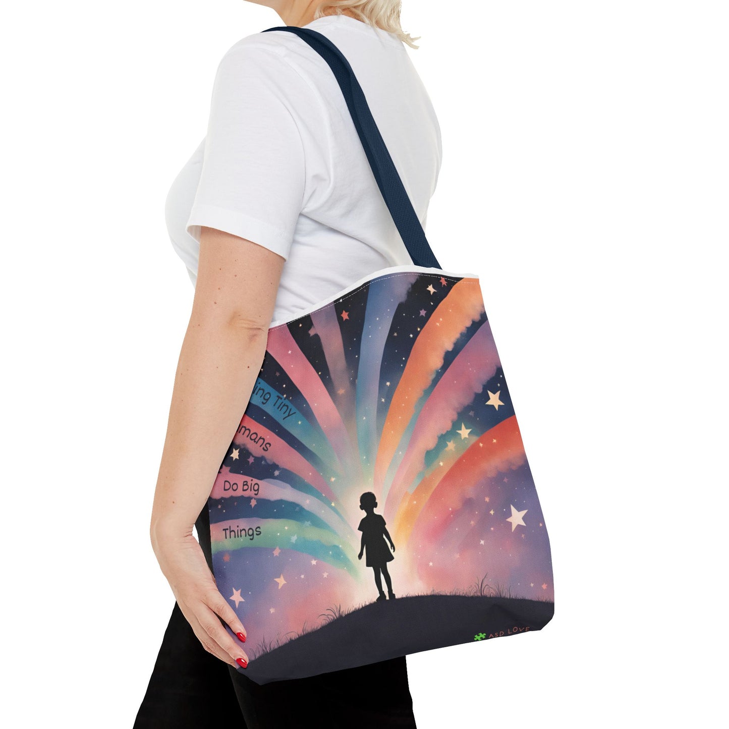 Helping Tiny Humans Do Big Things Tote - Inspiring Kids to Reach for the Stars
