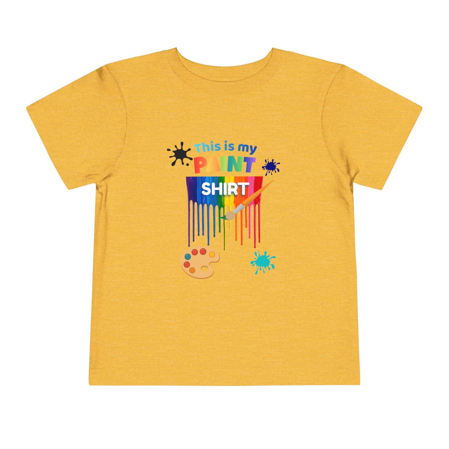This Is My Paint Shirt Toddler Tee | Colorful Paint Palette Drips, Art Splash Design