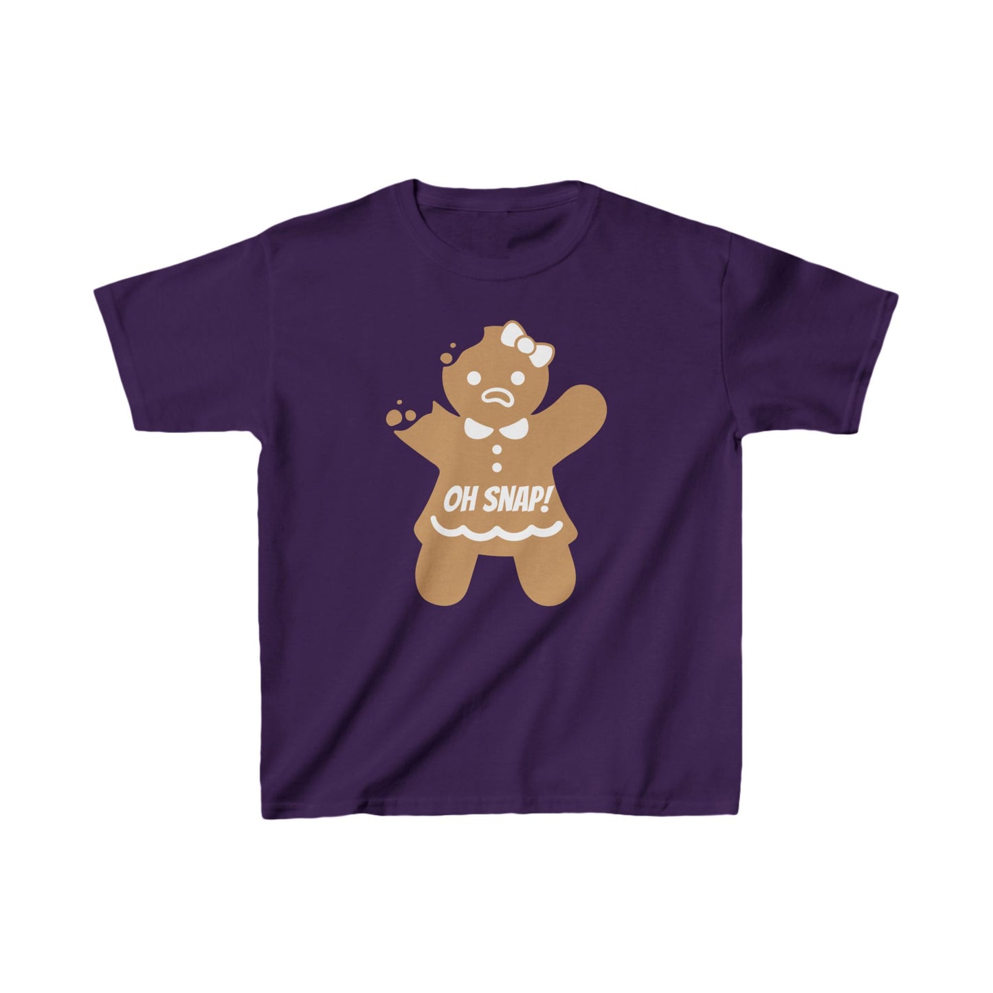 Oh Snap! Broken Gingerbread Girl, Kids Tee - Funny Holiday Shirt for Christmas and Gingerbread lovers