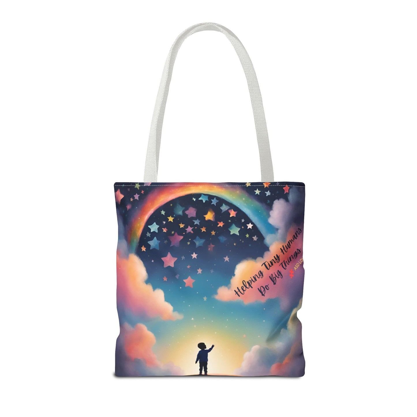 Helping Tiny Humans Do Big Things Tote - Inspiring Kids to Reach for the Stars