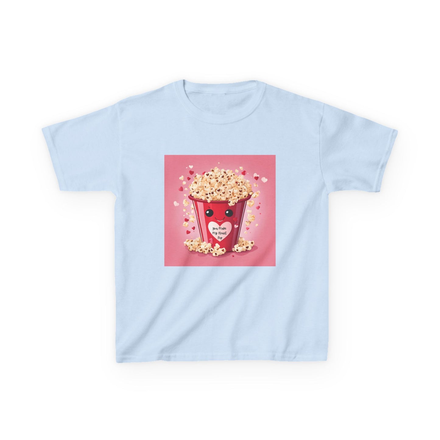 You Make My Heart Pop - Smiling Popcorn Valentine Kids Tee