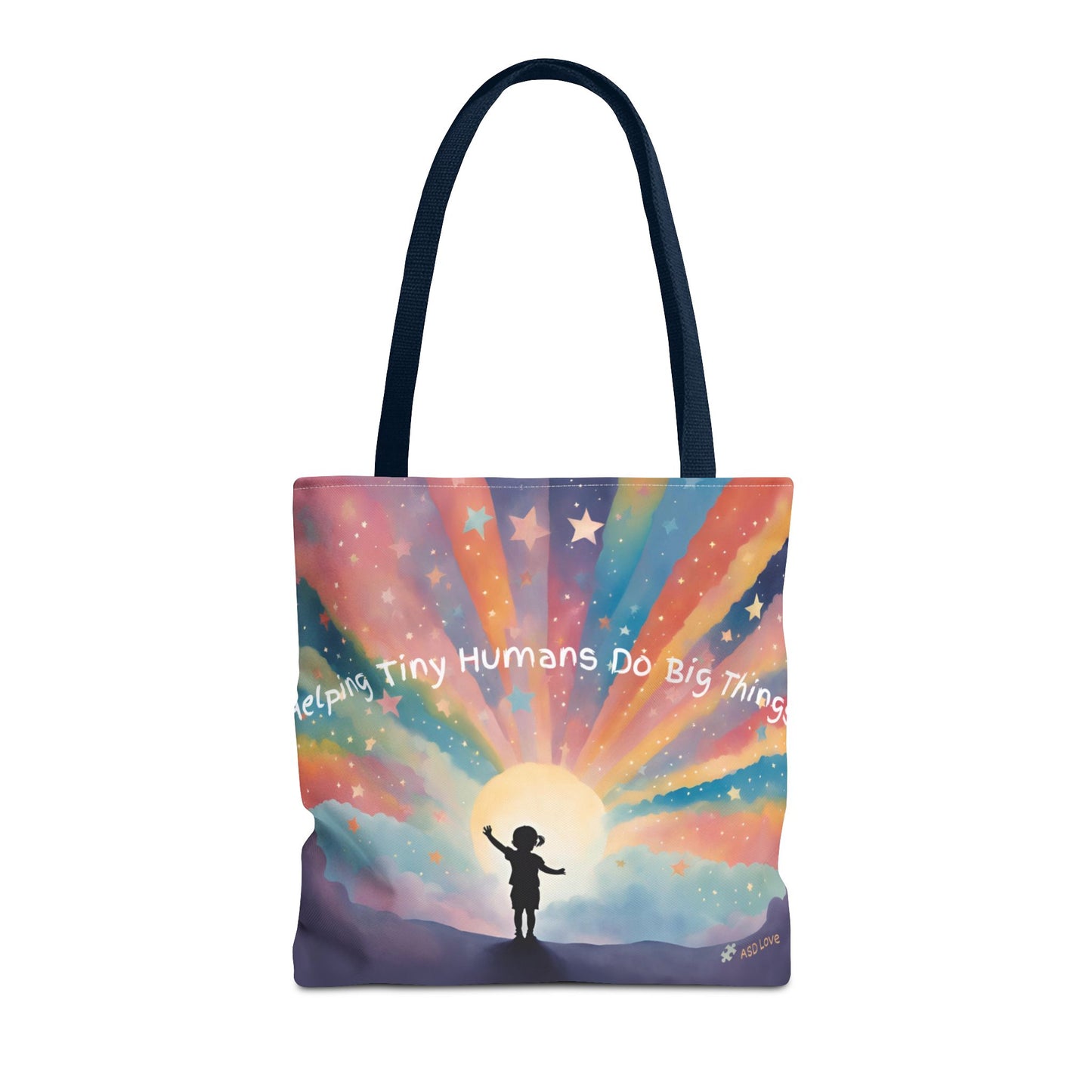 Helping Tiny Humans Do Big Things Tote - Inspiring Kids to Reach for the Stars