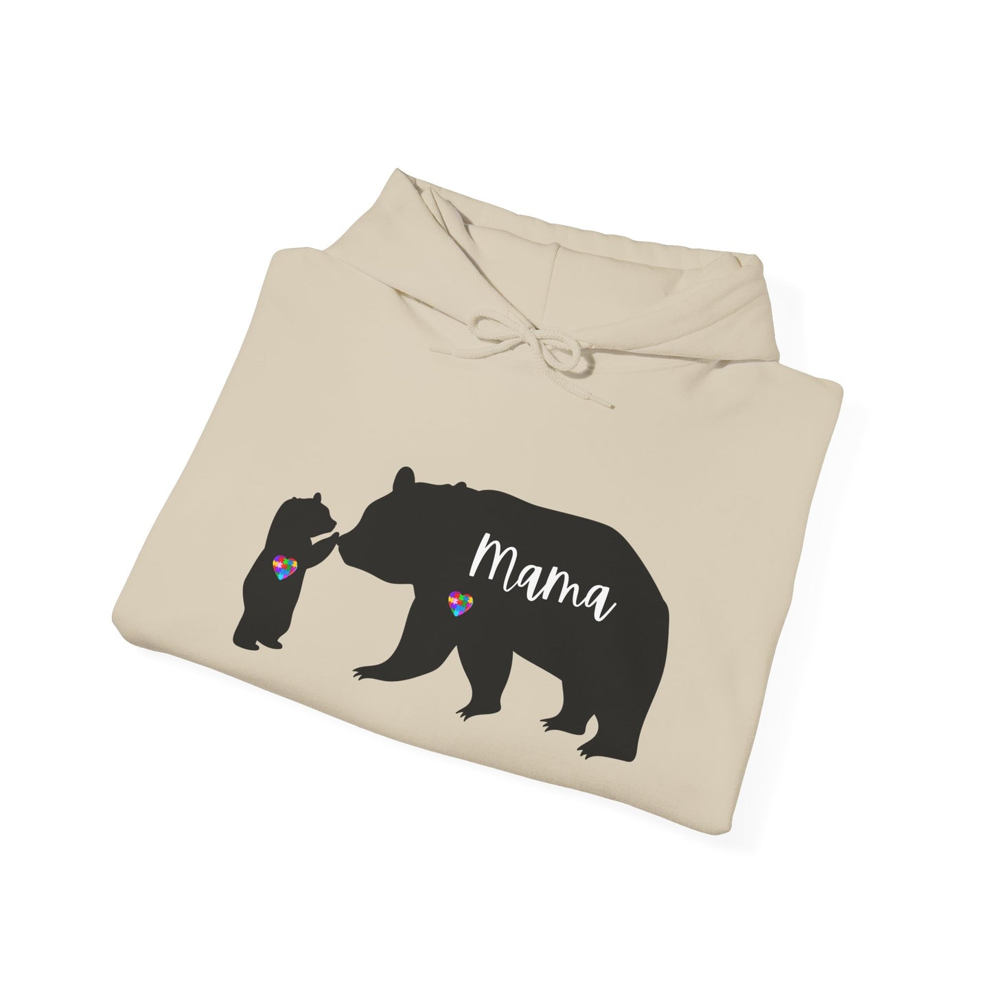Autism Mama Bear & Baby Bear Hoodie, Unisex Sweatshirt for Moms, Cute Mama Bear Gift