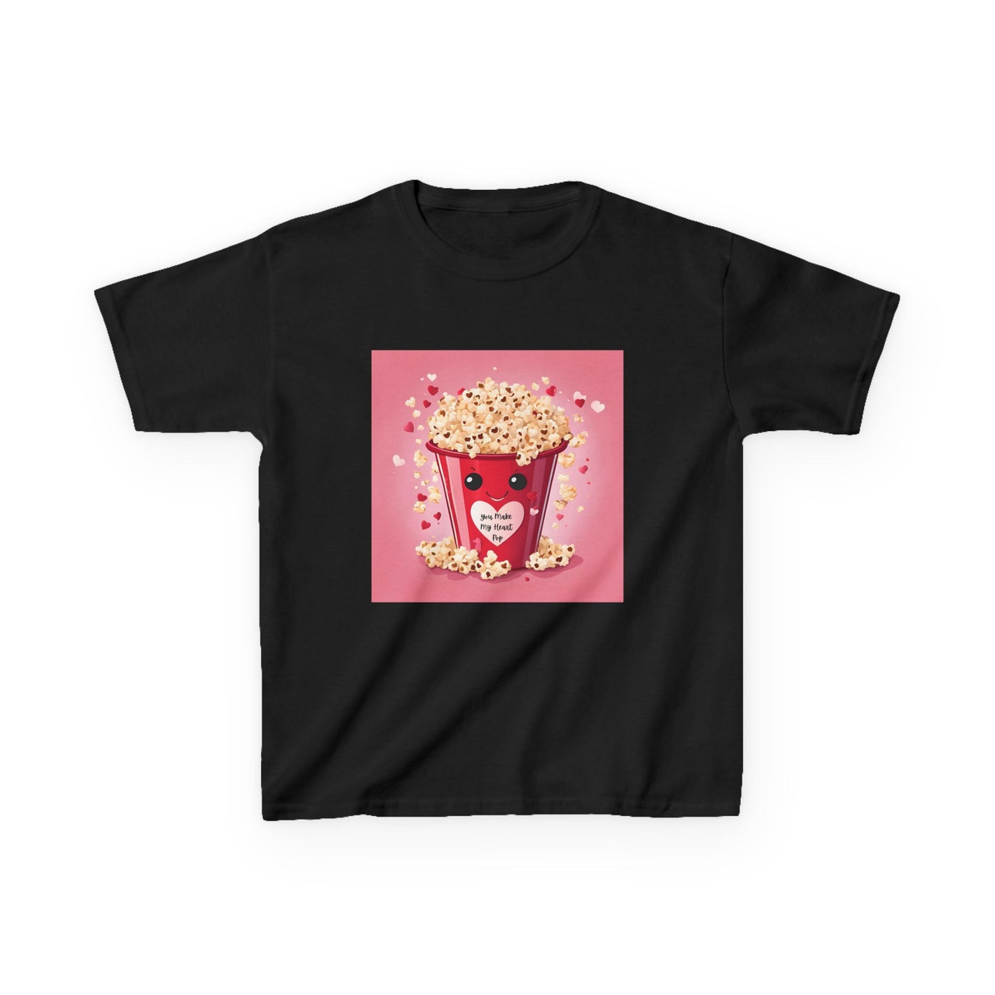 You Make My Heart Pop - Smiling Popcorn Valentine Kids Tee