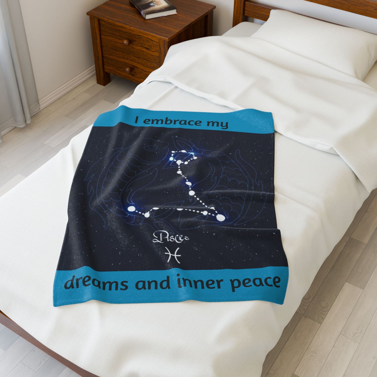 Pisces Constellation Blanket - "I Embrace My Dreams and Inner Peace"