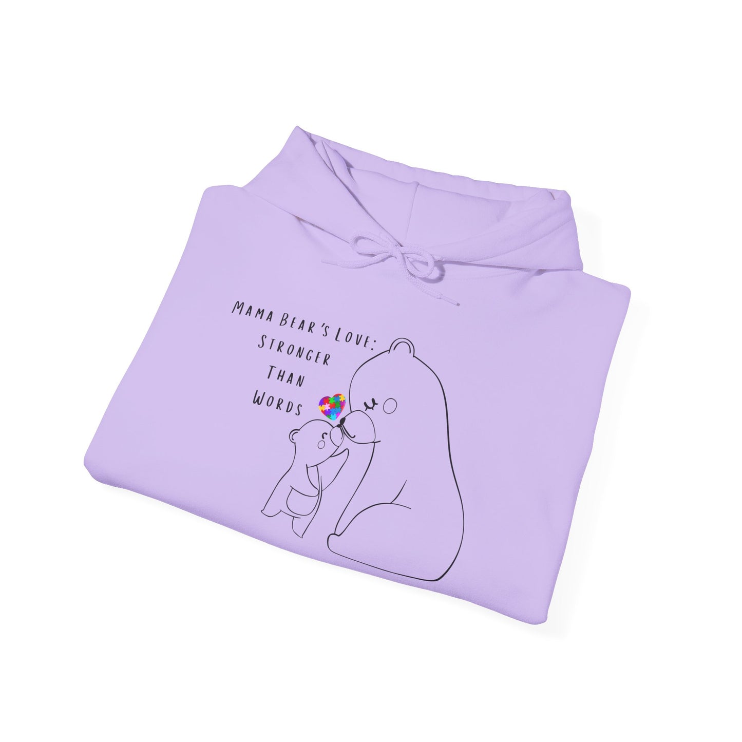 Stronger Than Words - Mama Bear's Love Hoodie - Autism Awareness Hoodie