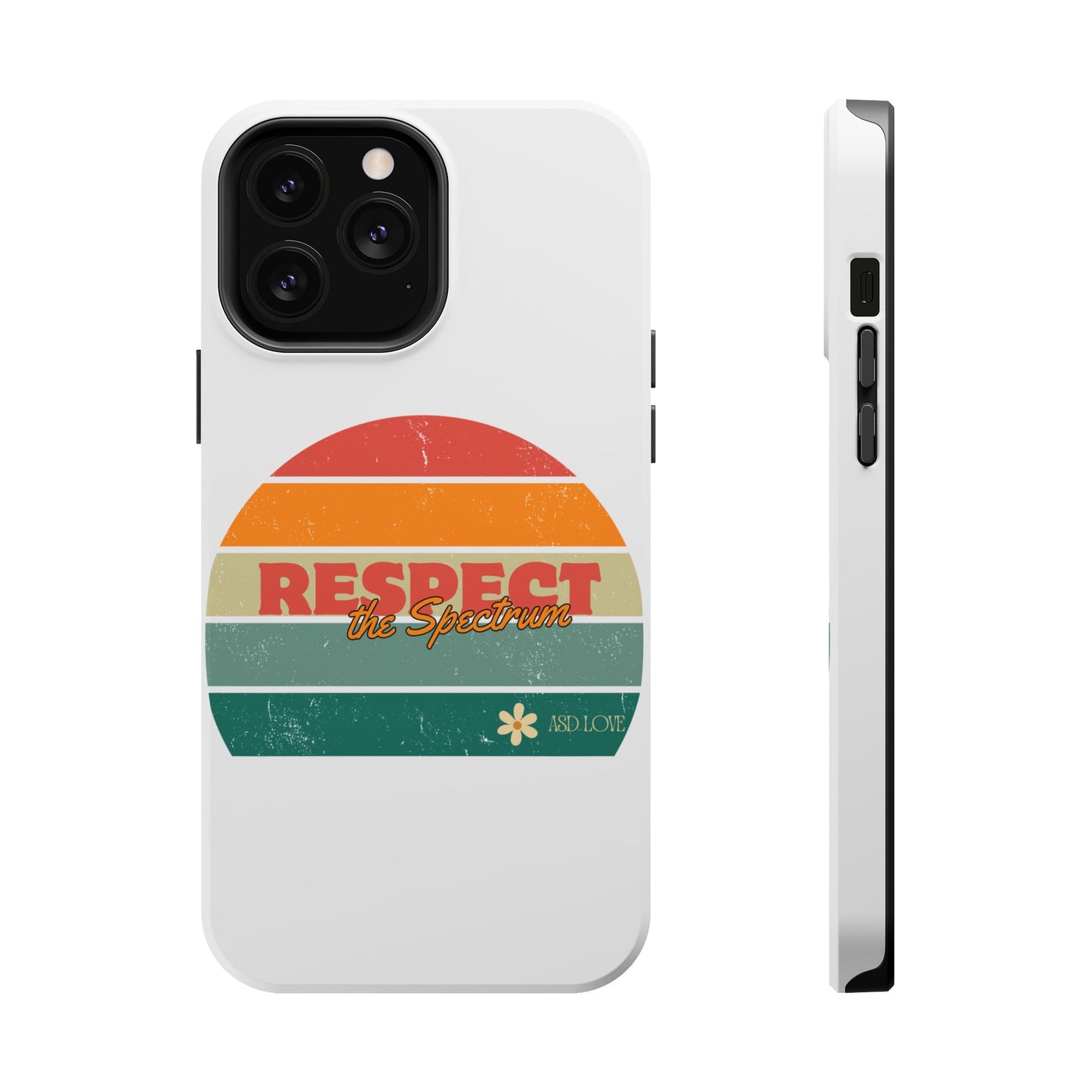 Vintage Rainbow: Respect the Spectrum - ASD Awareness Phone Case