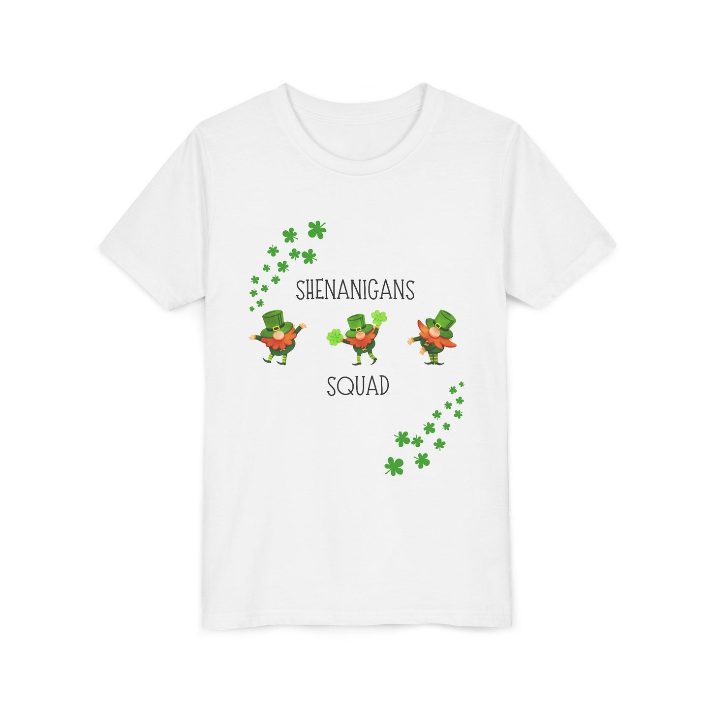 Shenanigans Squad Youth Tee | St. Patrick's Day Leprechaun Shamrock Shirt