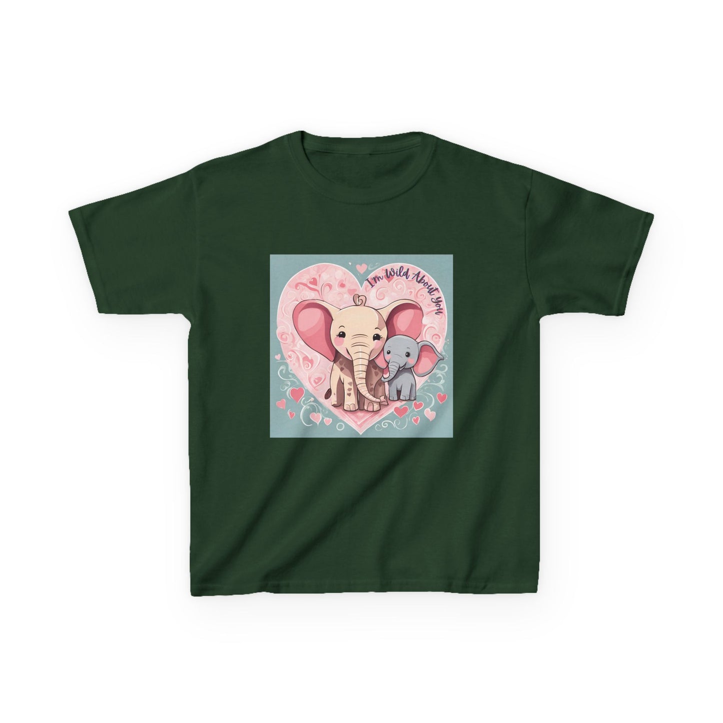 I'm Wild About You - Elephant Duo Valentine's Kids Tee