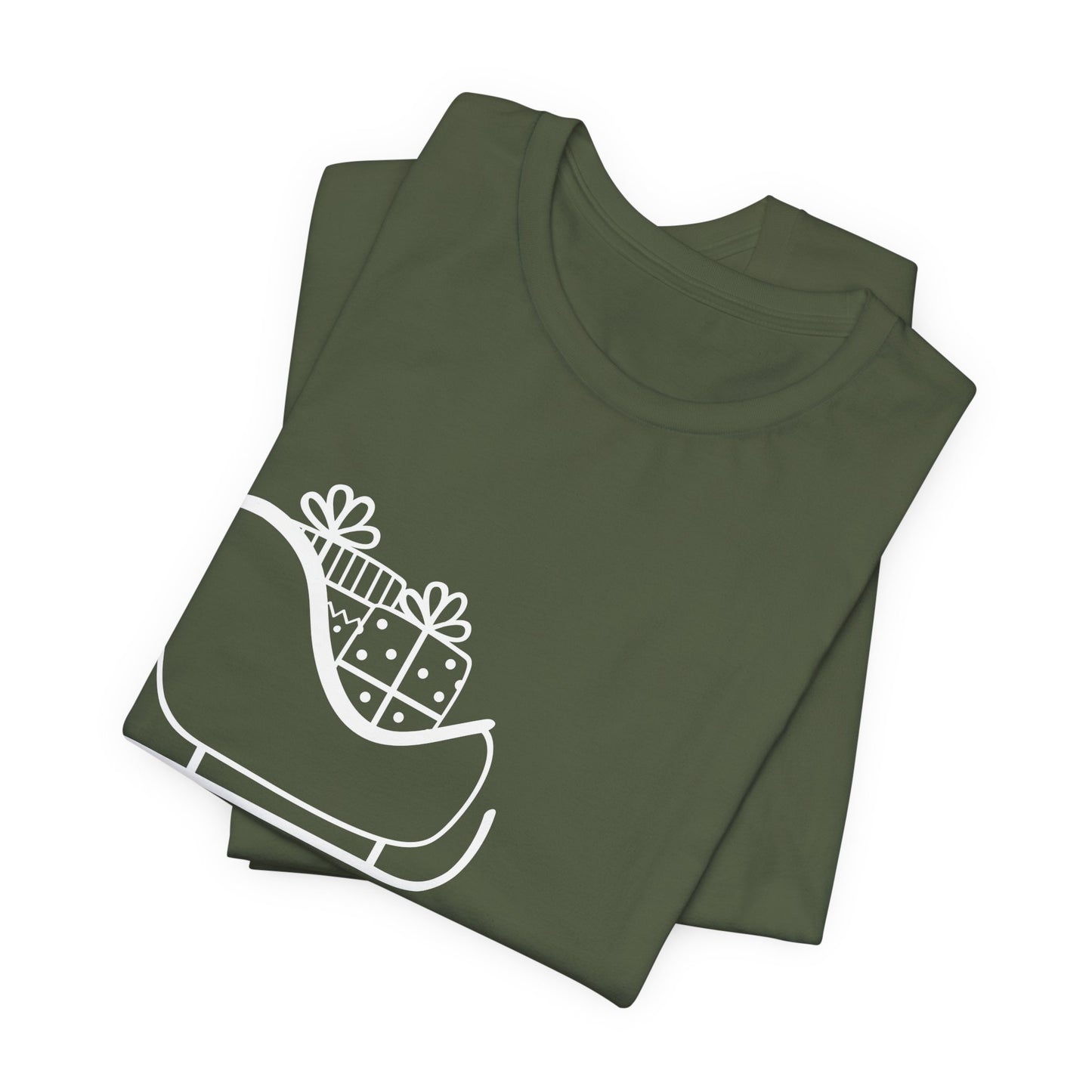 Sleigh All Day Holiday Shirt (WF) – Unisex Jersey Short Sleeve Tee | Holiday Gift | Funny Sleigh T-Shirt | Winter Snowflake Tee | Matching Family Outfit