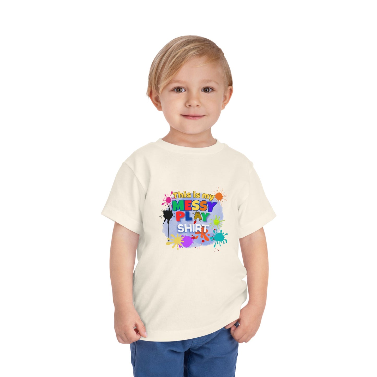 Messy Play Paint Splatter Toddler Tee | "This is my messy play shirt"