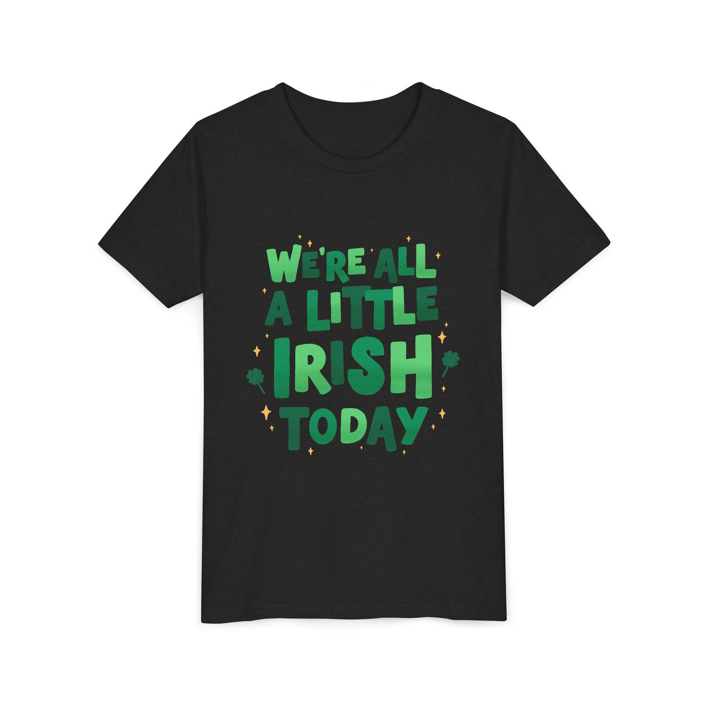 We are All A Little Irish Today Youth Tee | St. Patricks Day Shamrock Shirt