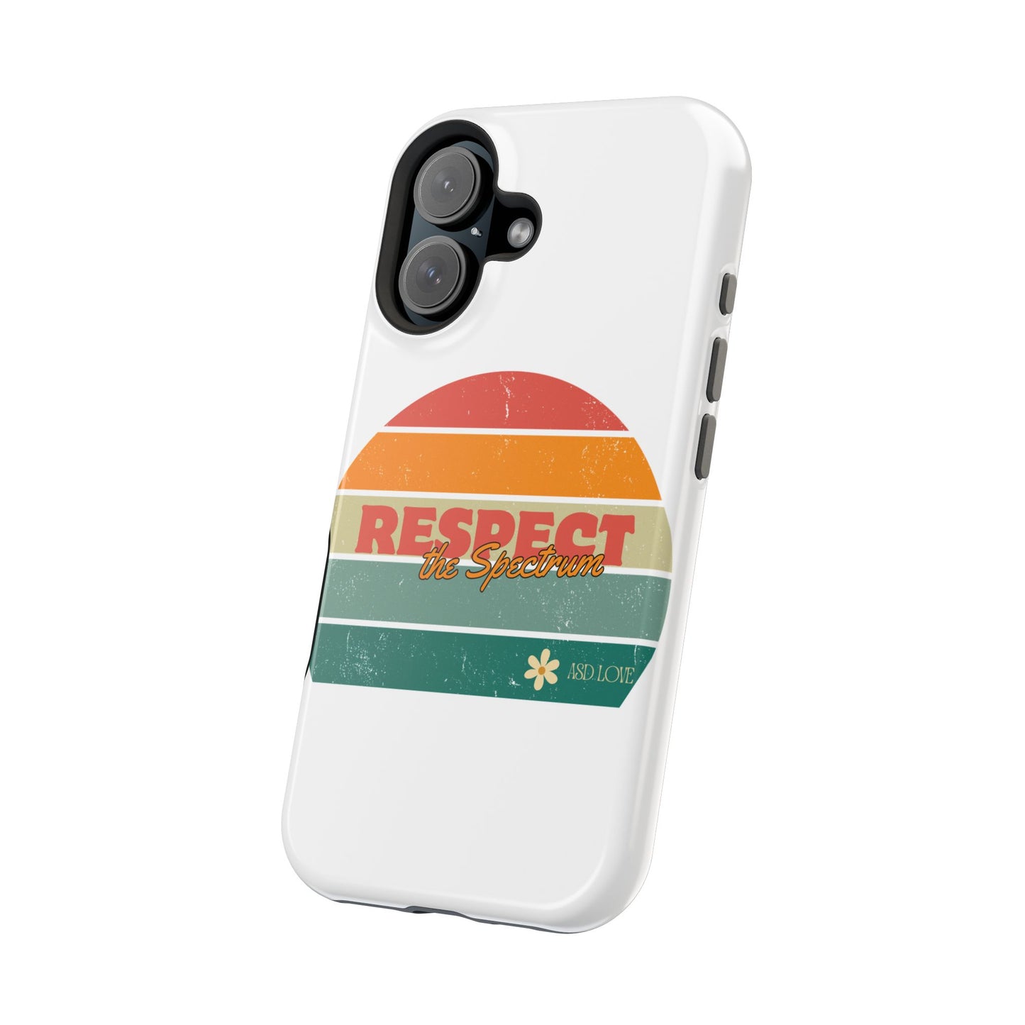 Vintage Rainbow: Respect the Spectrum - ASD Awareness Phone Case