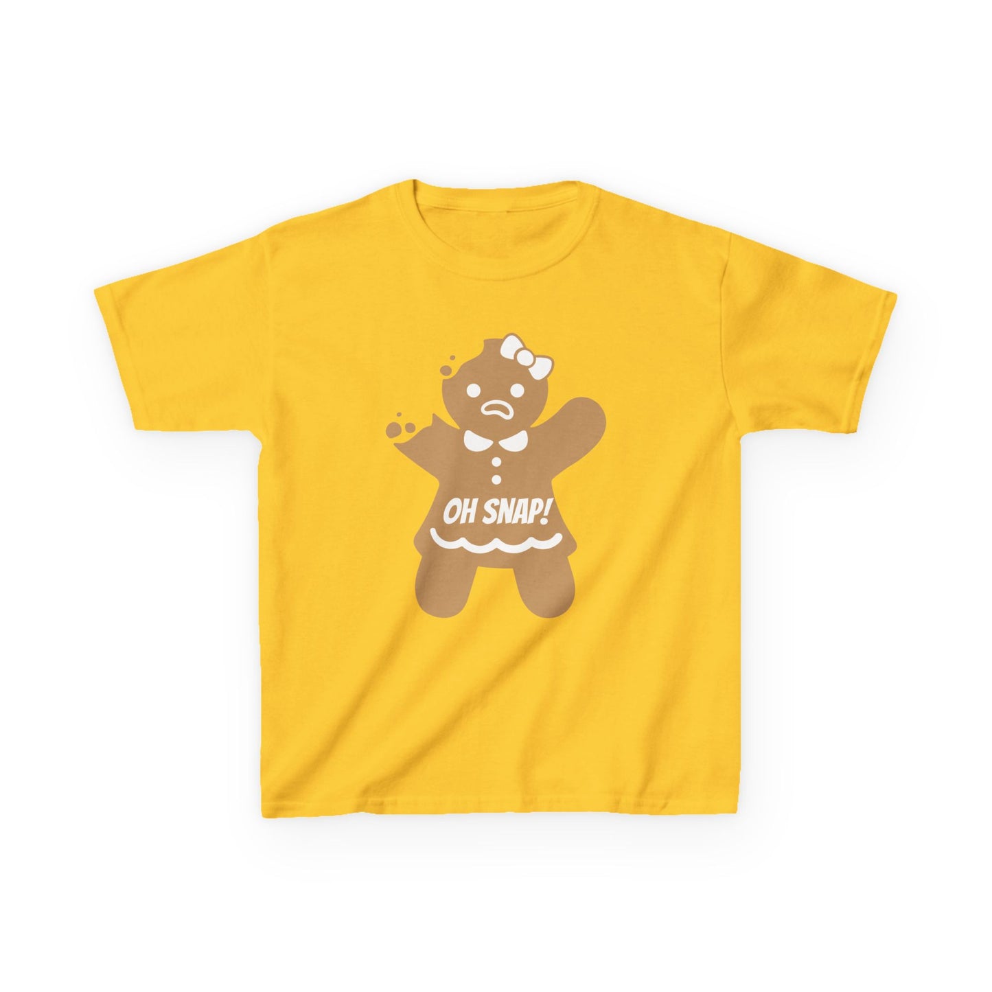 Oh Snap! Broken Gingerbread Girl, Kids Tee - Funny Holiday Shirt for Christmas and Gingerbread lovers