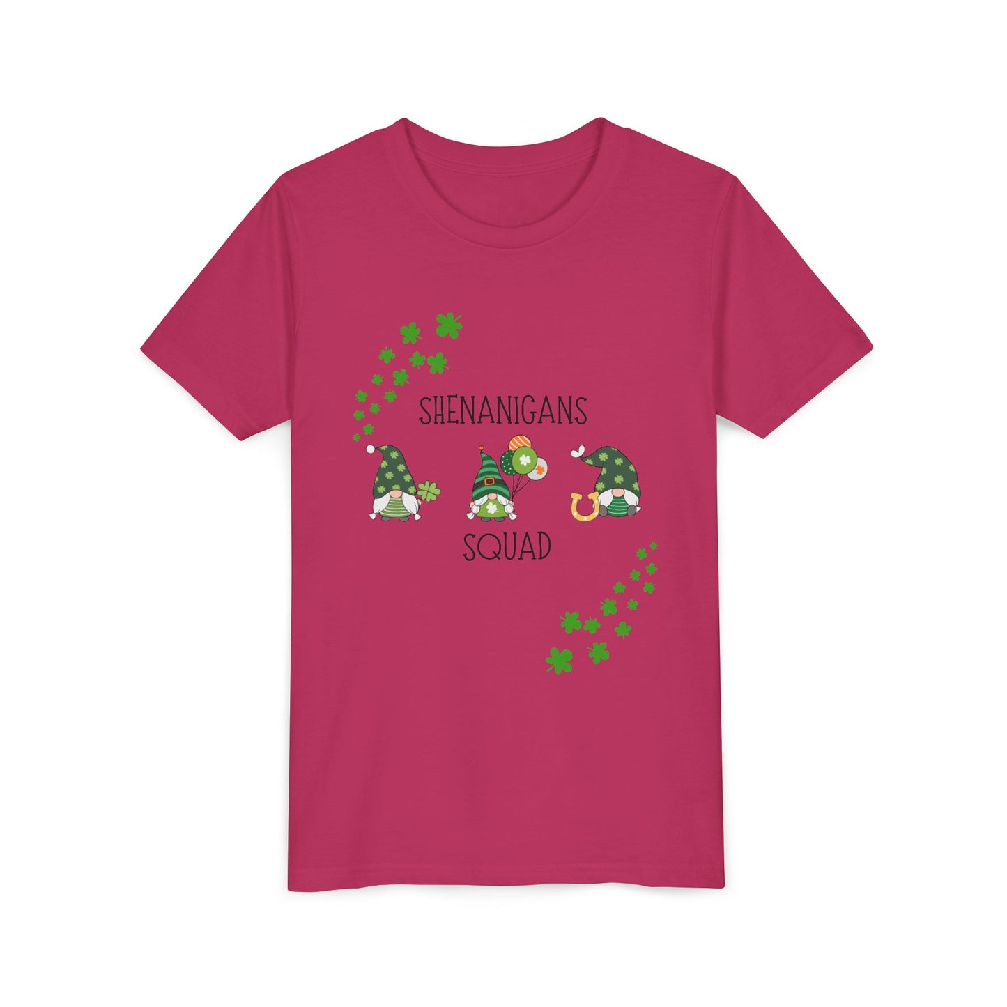 Shenanigans Squad Gnomes Youth Tee | St. Patrick's Day Shamrock Kids Shirt