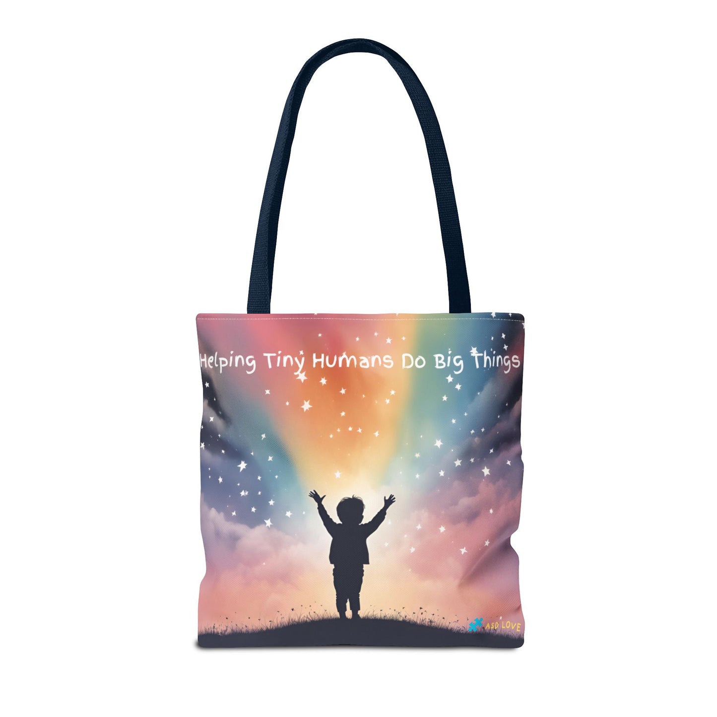 Helping Tiny Humans Do Big Things Tote - Inspiring Kids to Reach for the Stars
