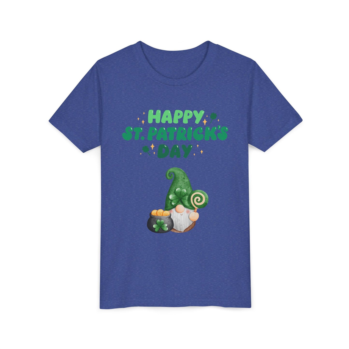 Happy St. Patrick's Day Gnome Youth Tee | Shamrock, Pot of Gold