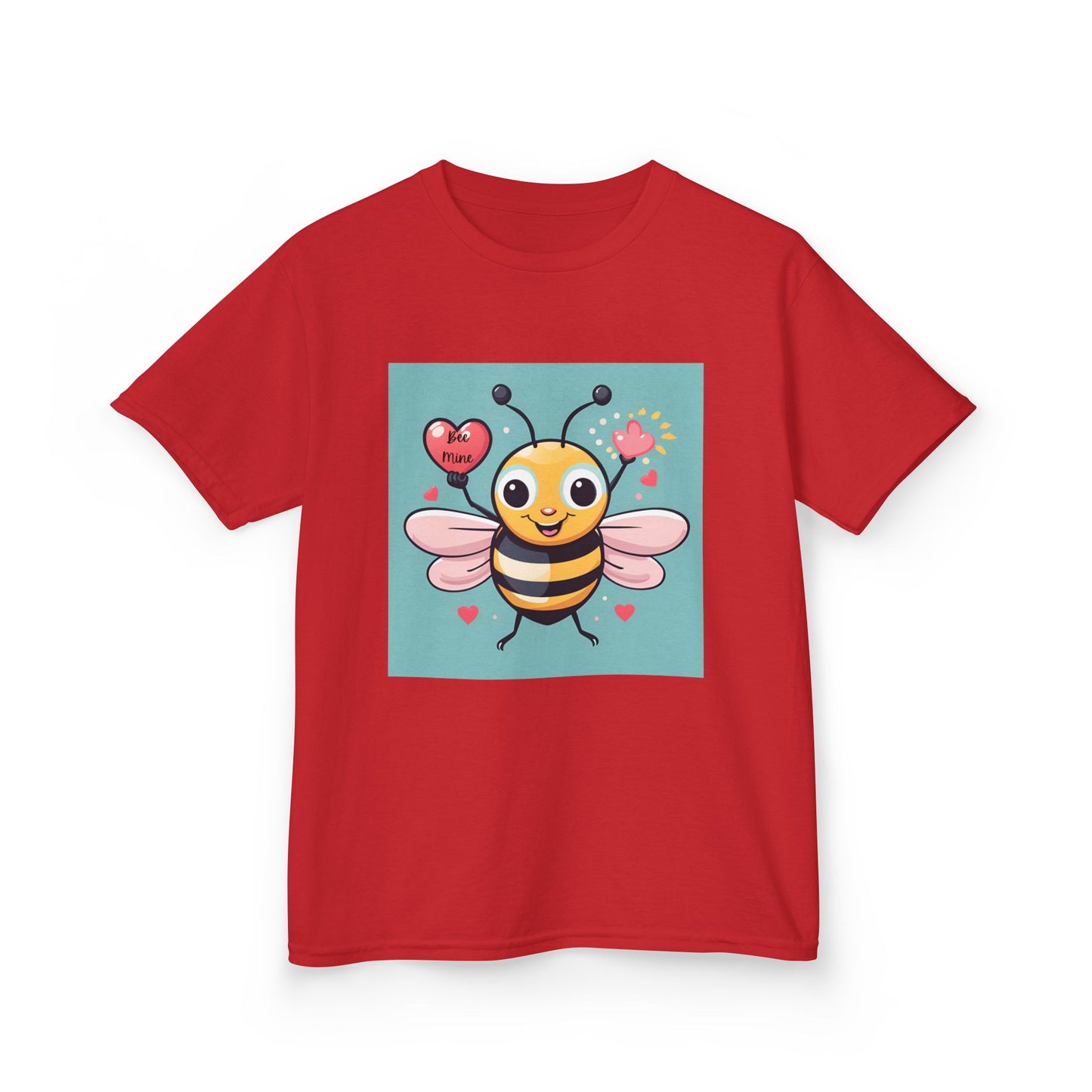 Bee Mine - Heart LIfting Bumble Bee Valentine's Kids Tee