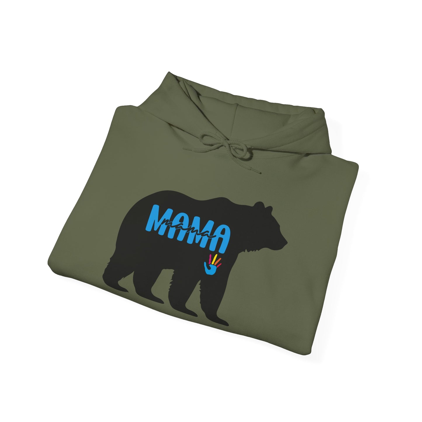 Mama Bear Hooded Sweatshirt | Autism Mama - Proud Support Sweatshirt