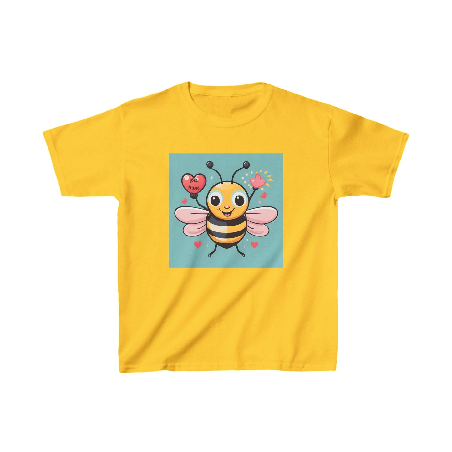 Bee Mine - Heart LIfting Bumble Bee Valentine's Kids Tee