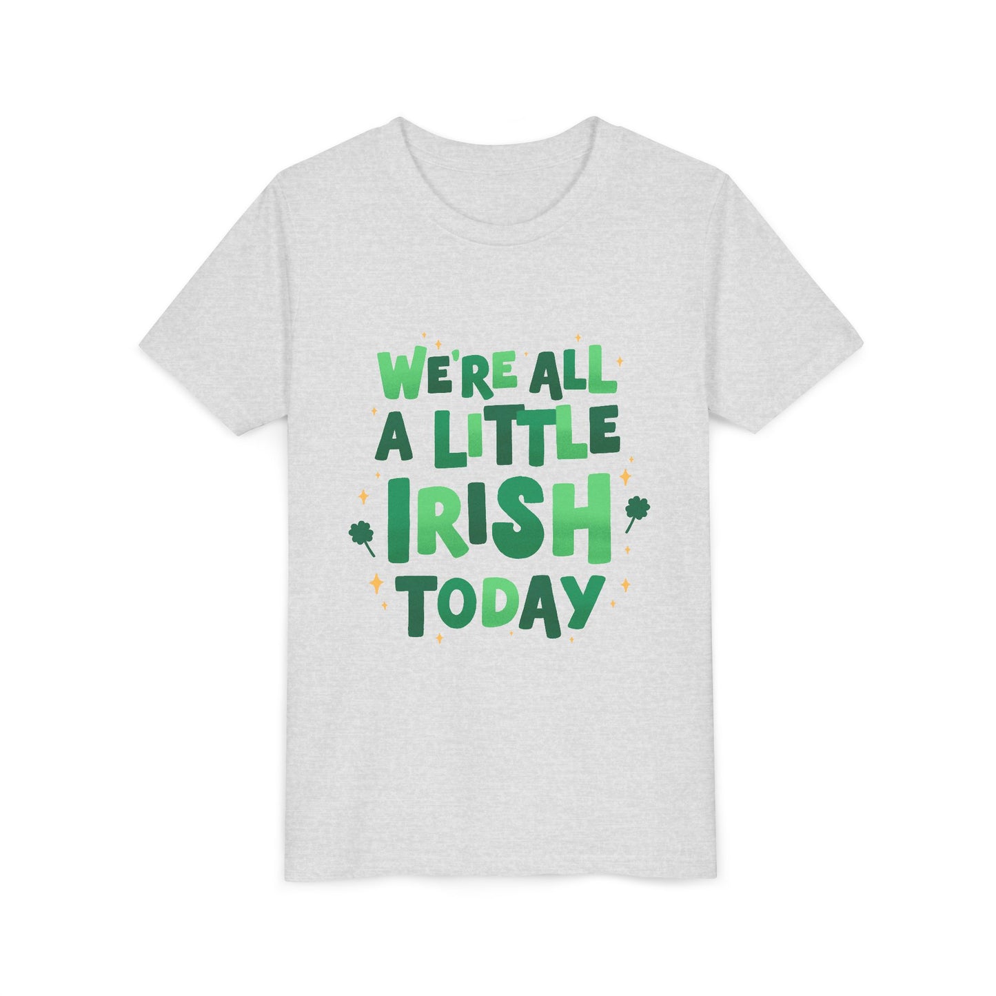 We are All A Little Irish Today Youth Tee | St. Patricks Day Shamrock Shirt