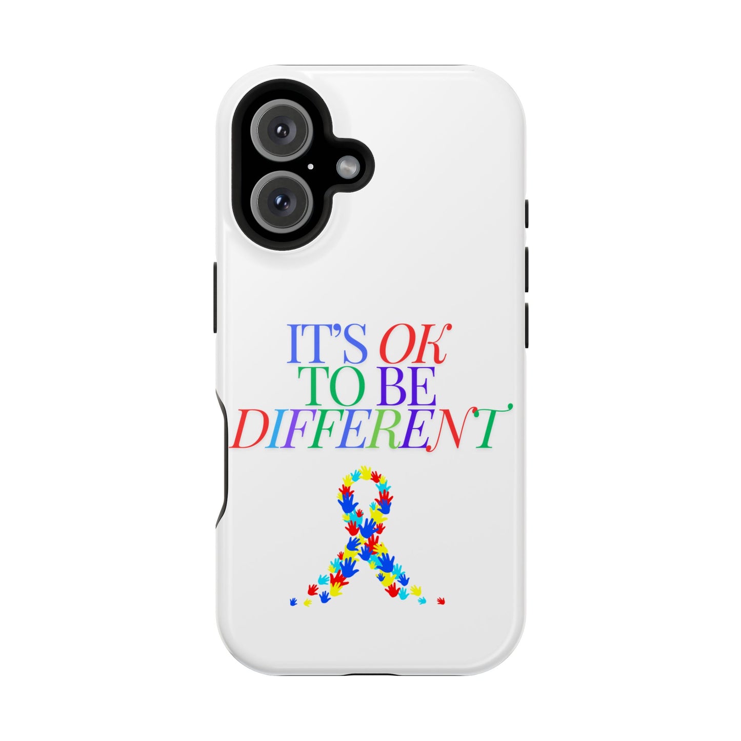 Autism Support Ribbon: It's Okay to Be Different - ASD Awareness Phone Case