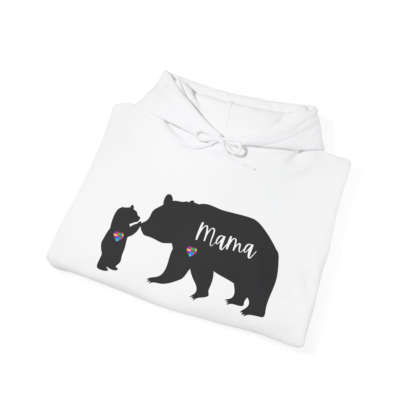 Autism Mama Bear & Baby Bear Hoodie, Unisex Sweatshirt for Moms, Cute Mama Bear Gift