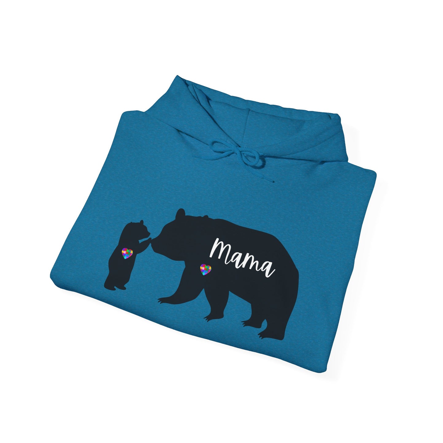 Autism Mama Bear & Baby Bear Hoodie, Unisex Sweatshirt for Moms, Cute Mama Bear Gift