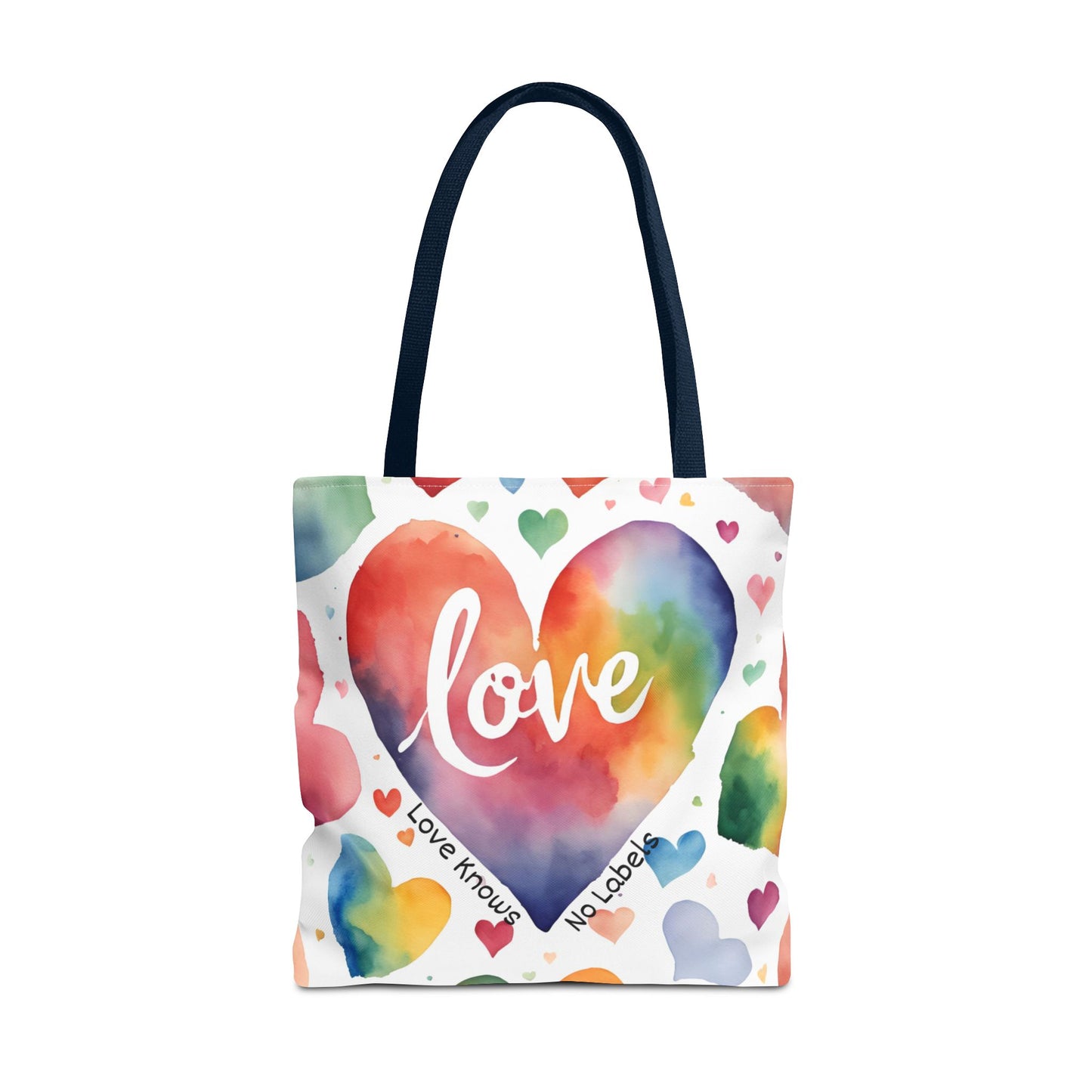 Love Knows No Labels - Hearts, Hearts, Hearts Tote Bag - Embrace Every Difference