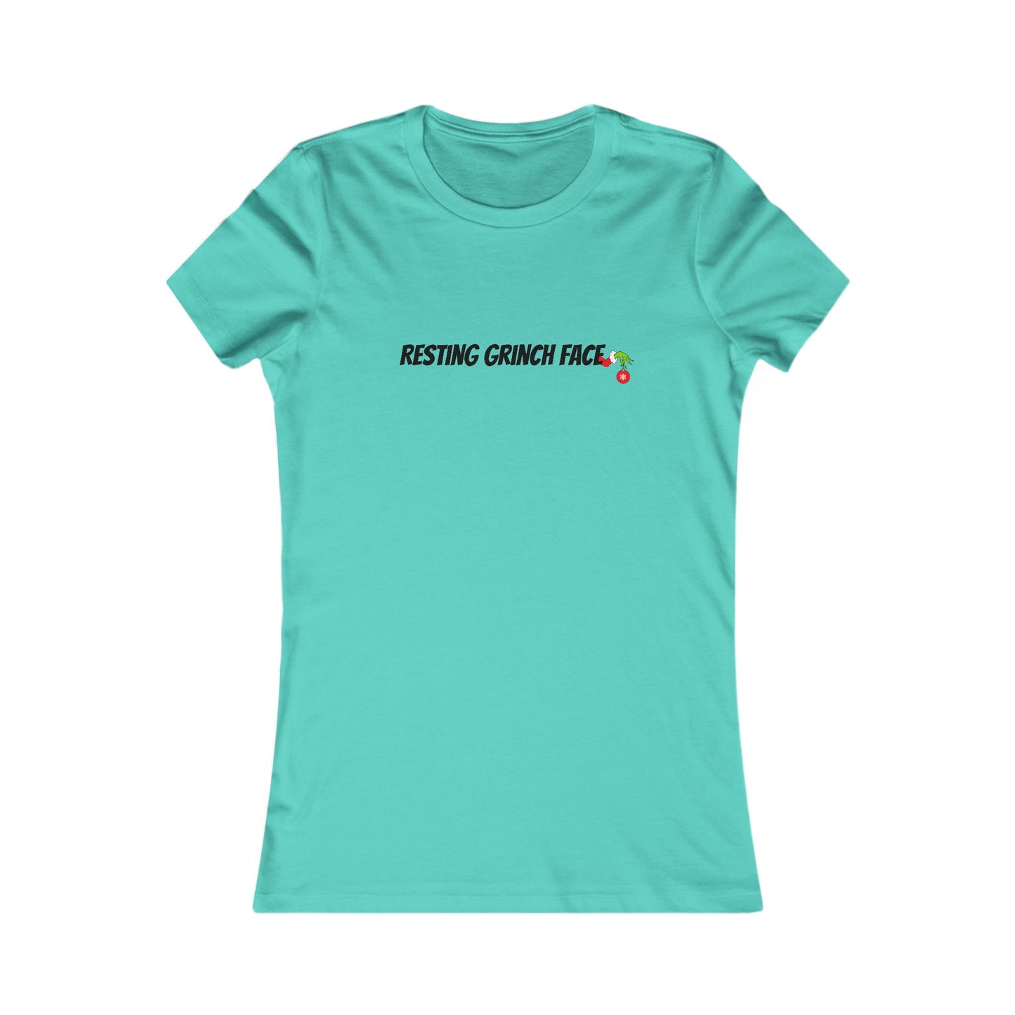 Resting Grinch Face Christmas Shirt (BF) - Funny Holiday Tee with Ornament and Grinch Hand Design