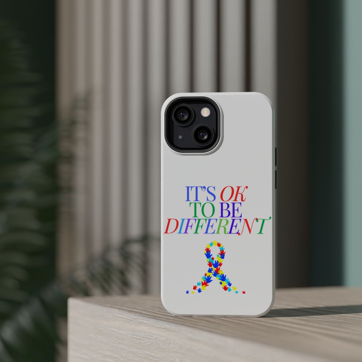 Autism Support Ribbon: It's Okay to Be Different - ASD Awareness Phone Case