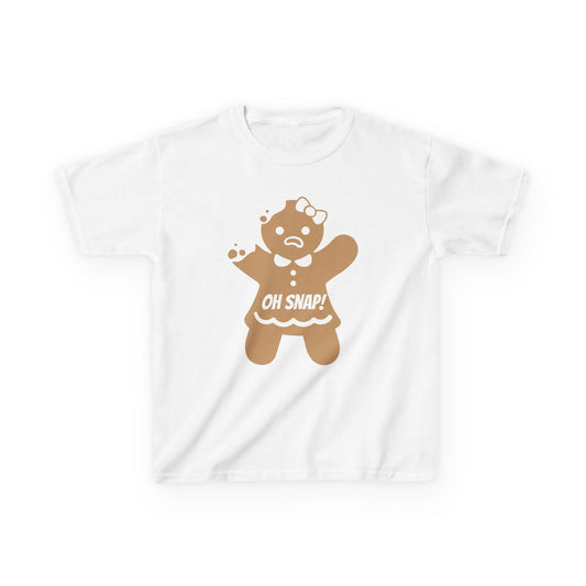 Oh Snap! Broken Gingerbread Girl, Kids Tee - Funny Holiday Shirt for Christmas and Gingerbread lovers