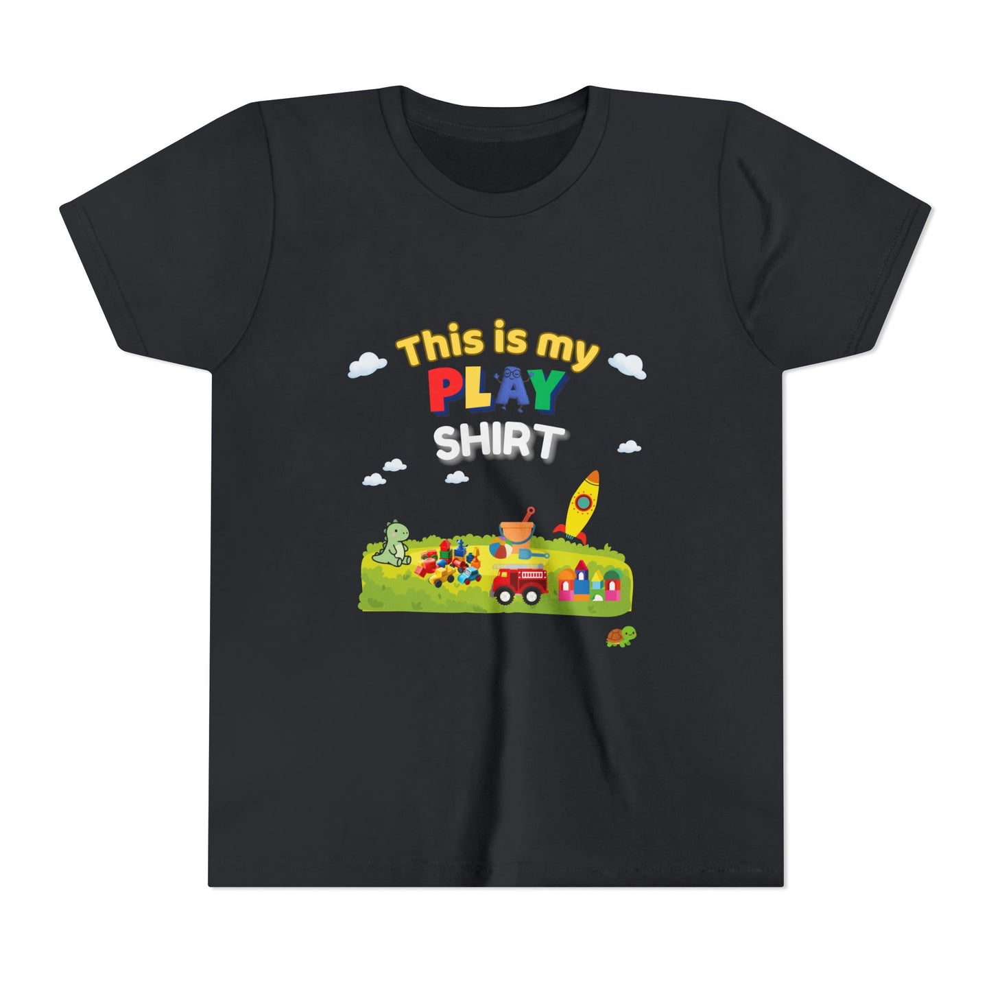 This is My Play Shirt Youth Tee | Toy Rocket, Blocks, Truck Kids Shirt