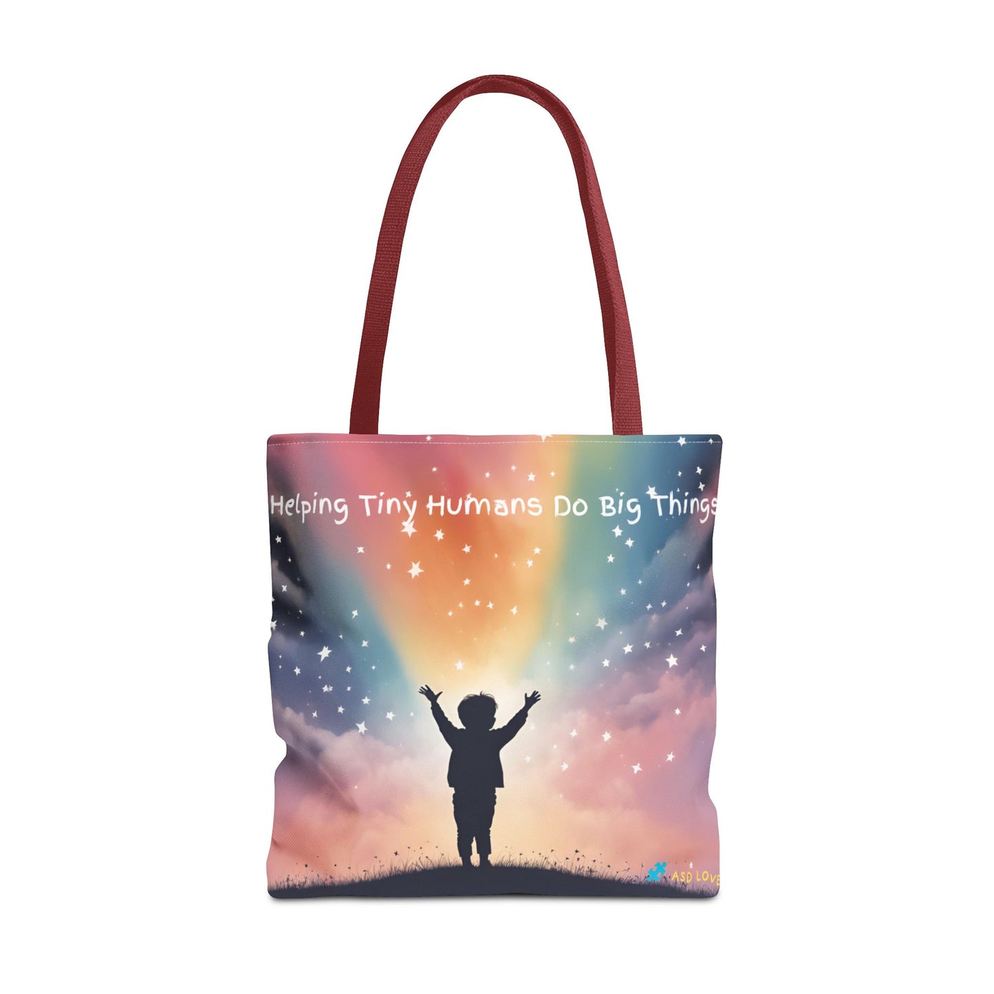Helping Tiny Humans Do Big Things Tote - Inspiring Kids to Reach for the Stars