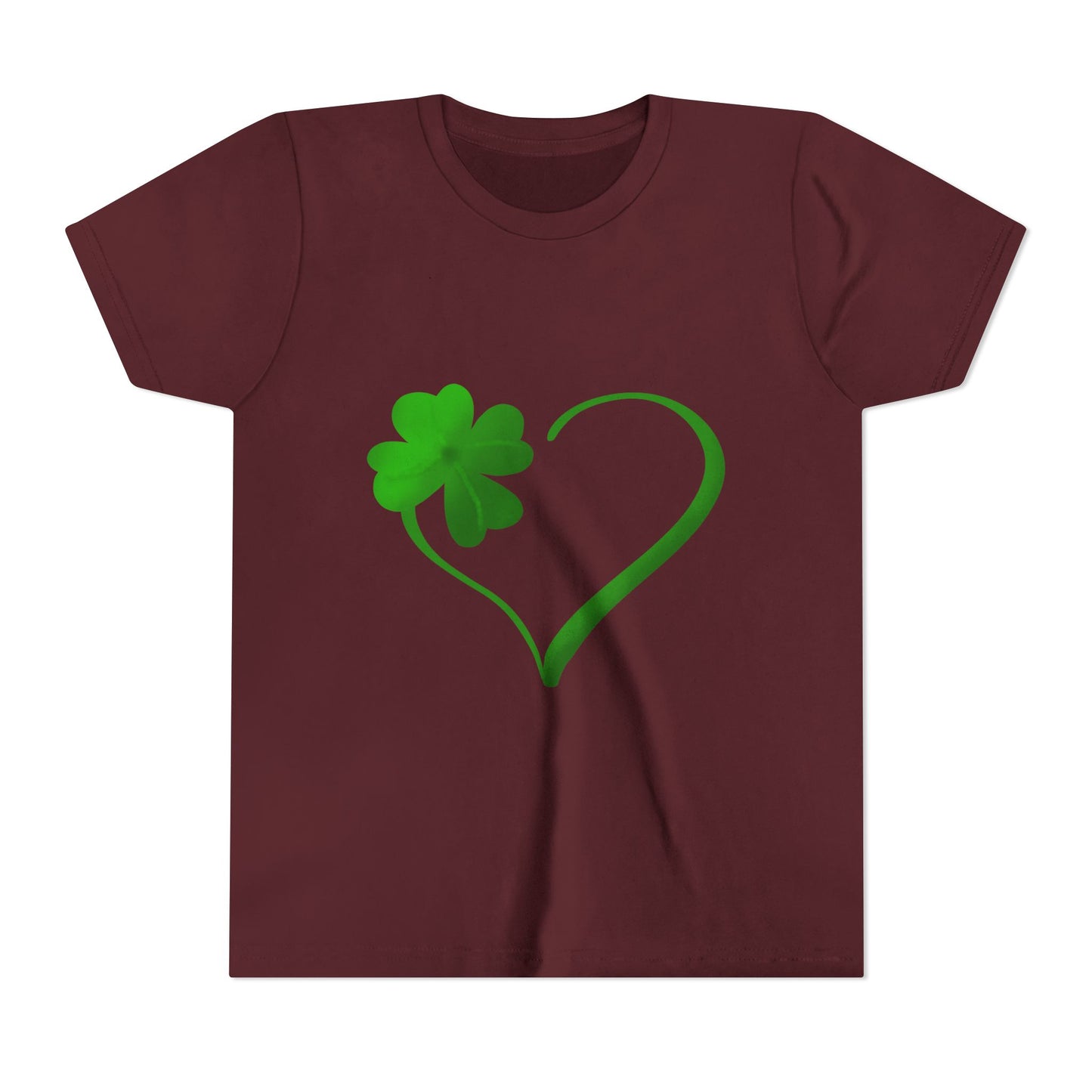 Shamrock Heart Youth Tee | St. Patrick's Day Clover Kids Shirt
