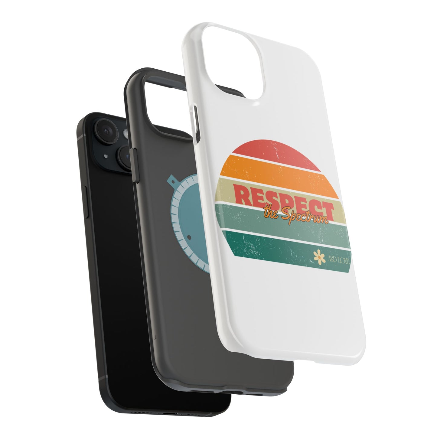 Vintage Rainbow: Respect the Spectrum - ASD Awareness Phone Case