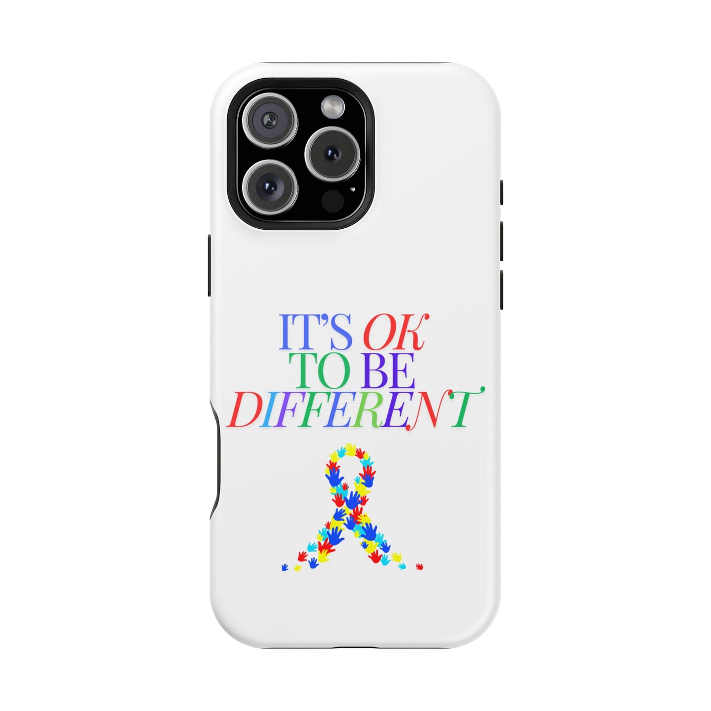 Autism Support Ribbon: It's Okay to Be Different - ASD Awareness Phone Case