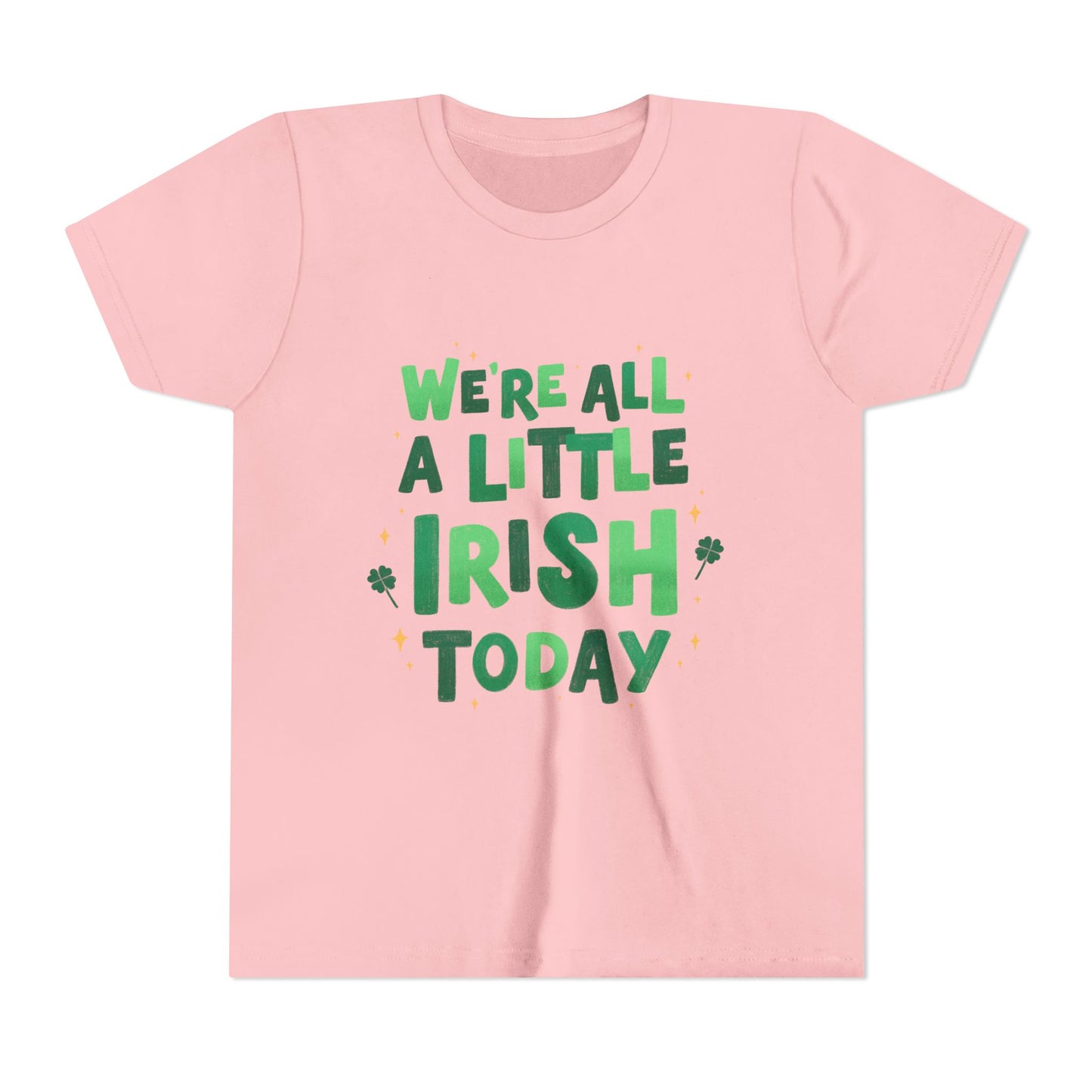 We are All A Little Irish Today Youth Tee | St. Patricks Day Shamrock Shirt