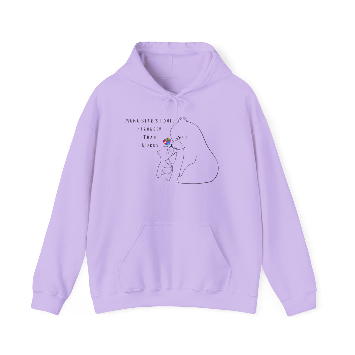 Stronger Than Words - Mama Bear's Love Hoodie - Autism Awareness Hoodie