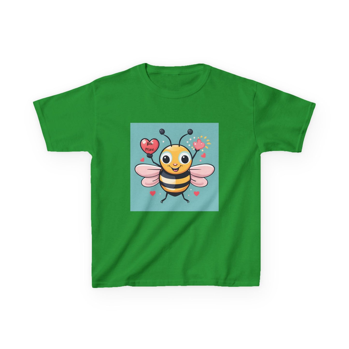 Bee Mine - Heart LIfting Bumble Bee Valentine's Kids Tee