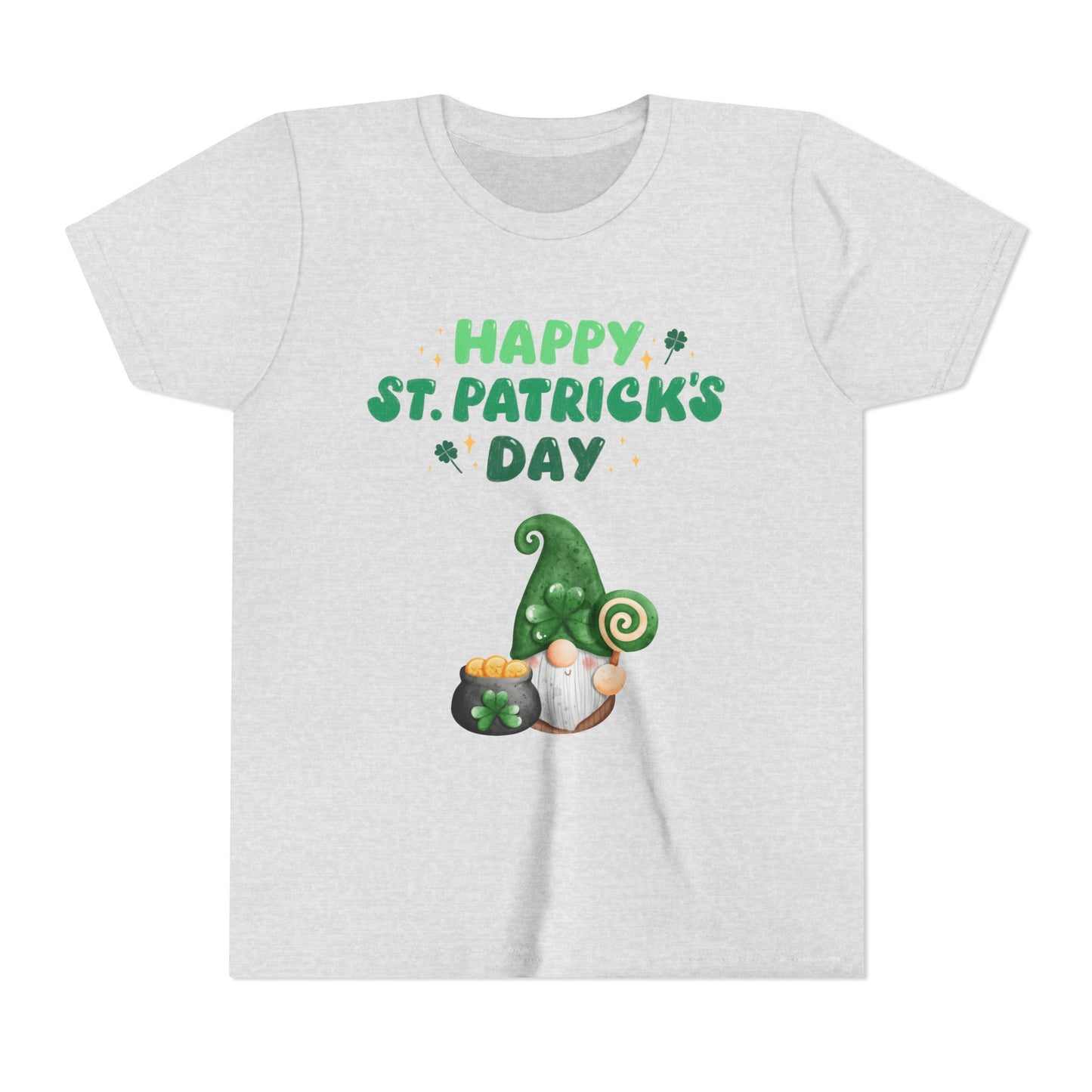 Happy St. Patrick's Day Gnome Youth Tee | Shamrock, Pot of Gold