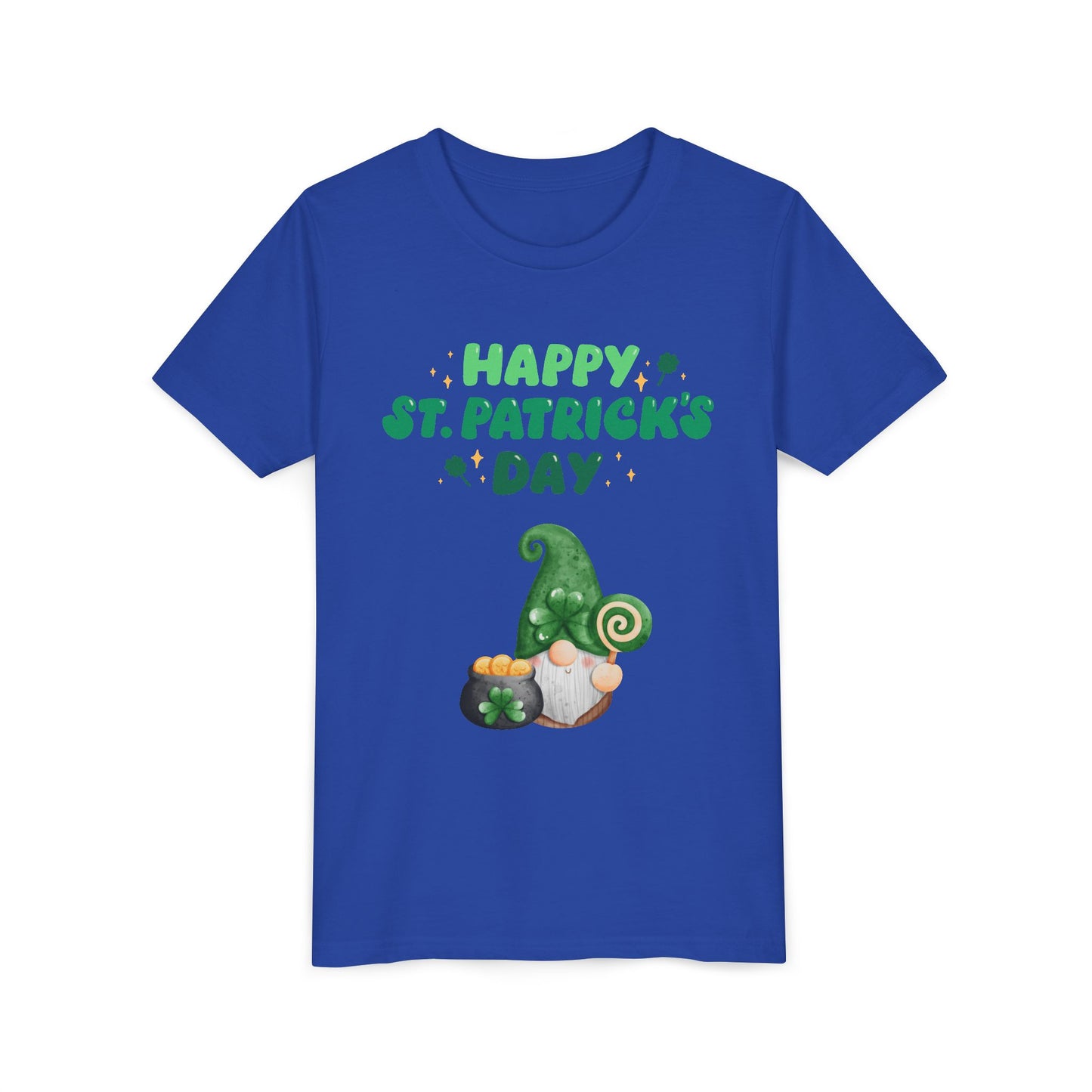 Happy St. Patrick's Day Gnome Youth Tee | Shamrock, Pot of Gold