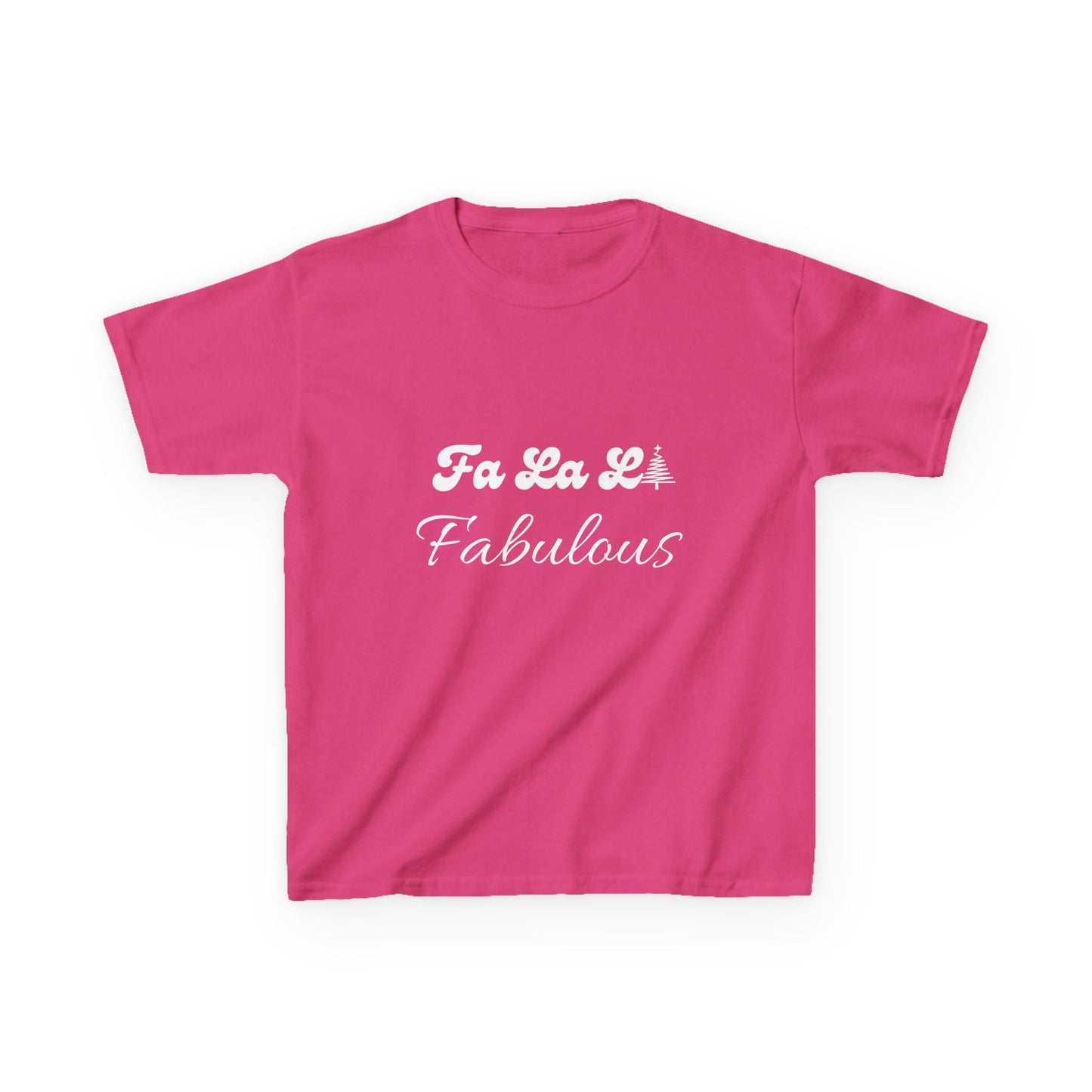 Fa La LA Fabulous Kids Tee - Fun Christmas Shirt for Boys and Girls