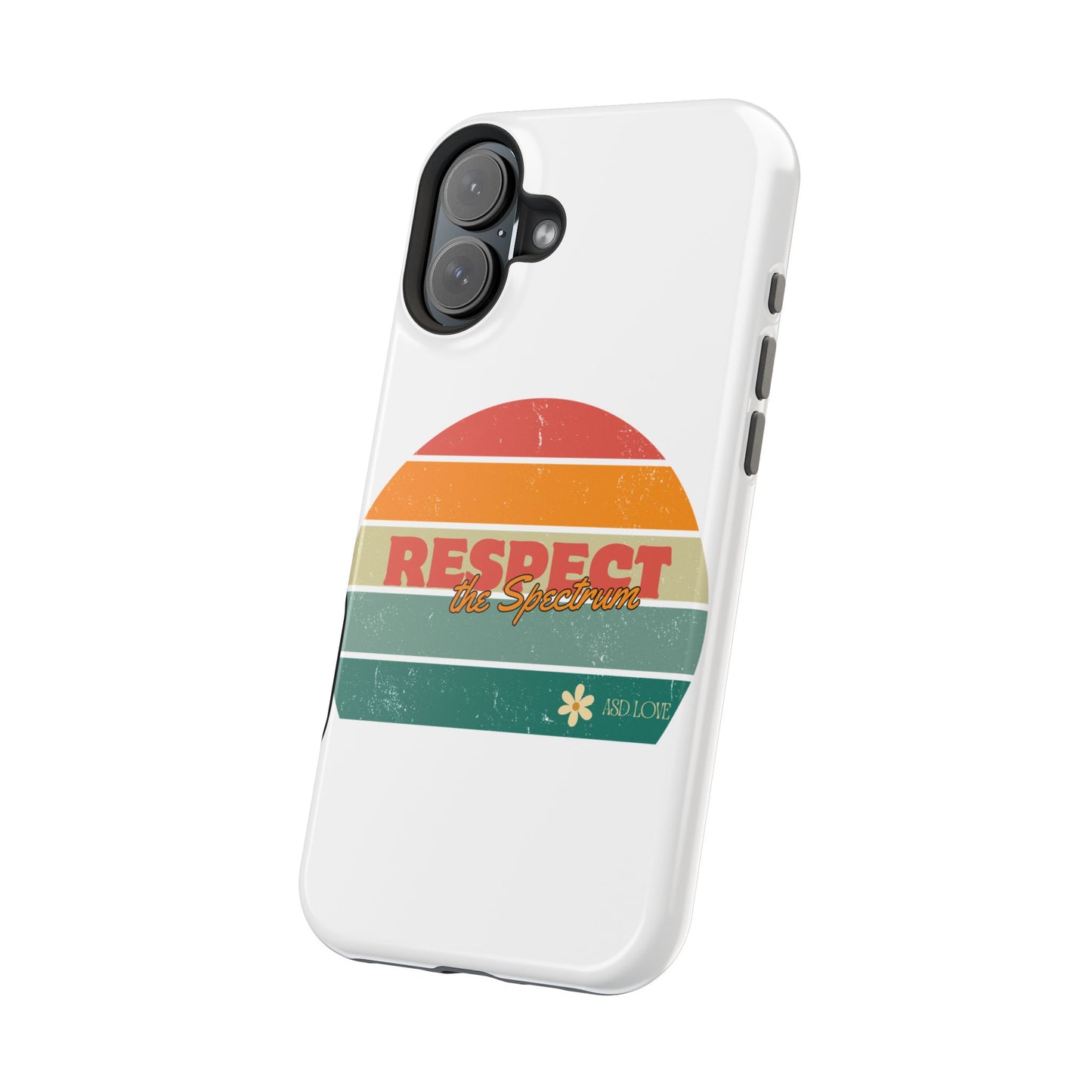 Vintage Rainbow: Respect the Spectrum - ASD Awareness Phone Case