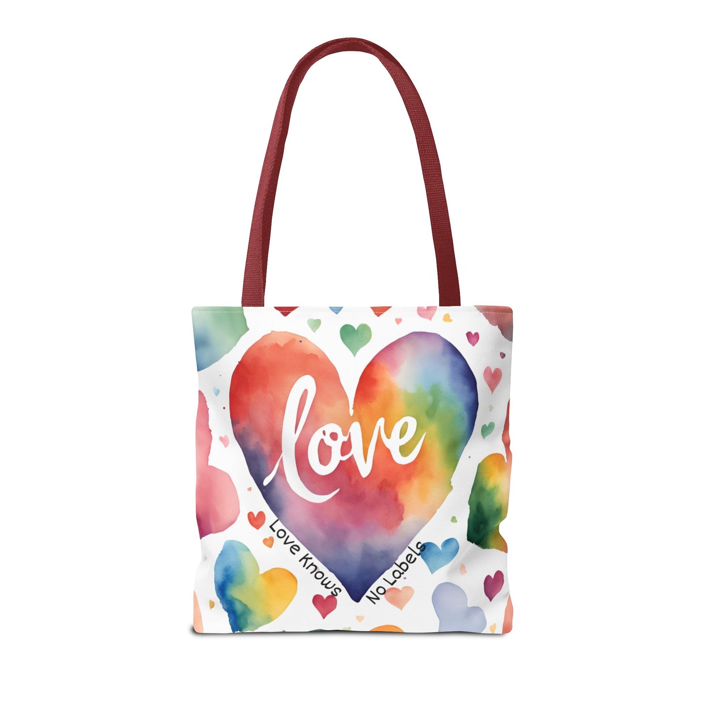Love Knows No Labels - Hearts, Hearts, Hearts Tote Bag - Embrace Every Difference
